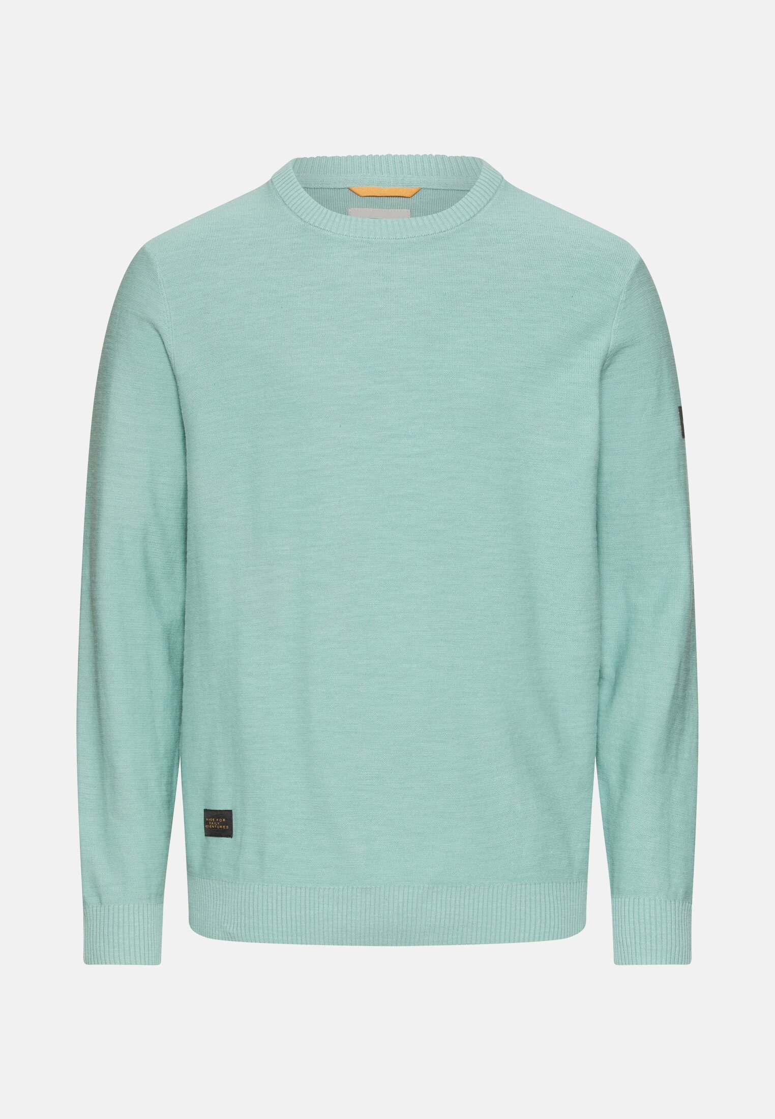 Heren Gebreide trui van puur katoen Oceaan Groen frontaal voor