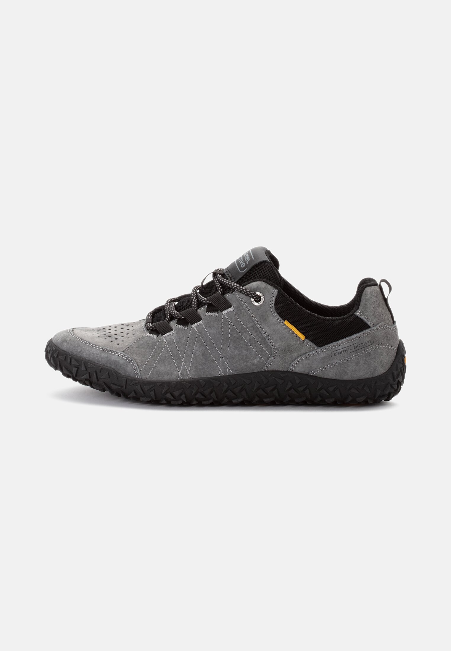 Men Sneakers made of nubuck leather and textile Grey frontal front