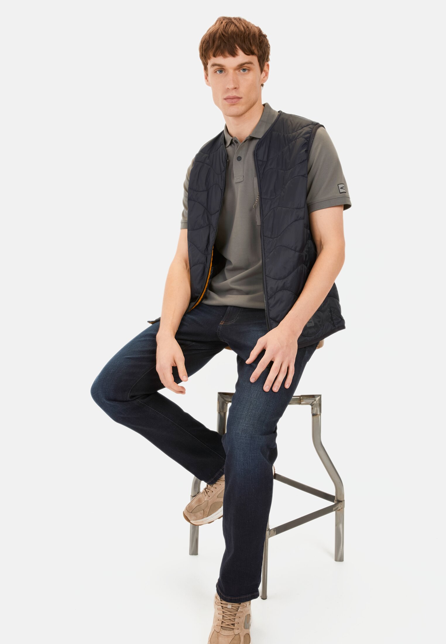 Men 5-pocket denim regular fit Dark Blue worn emotional