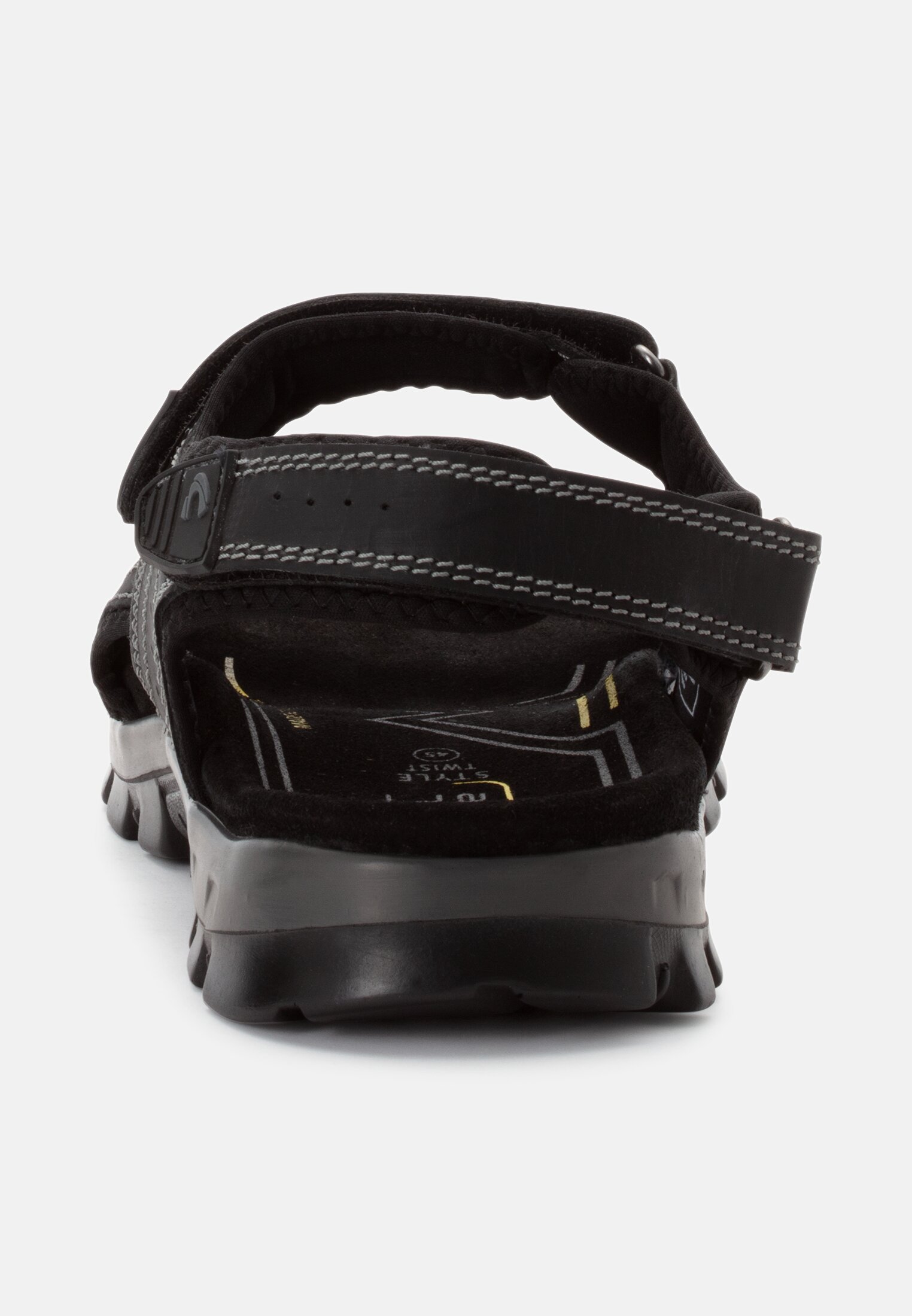 MI_56TWA01-0180-100_3G-00 Men Sandals made of perforated leather Black front close