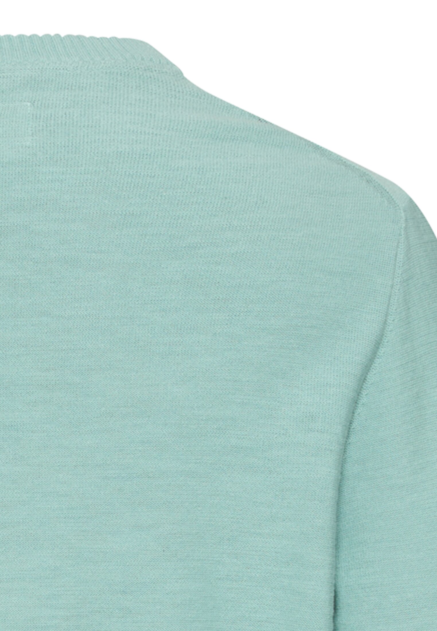 Heren Gebreide trui van puur katoen Oceaan Groen achter dichtbij