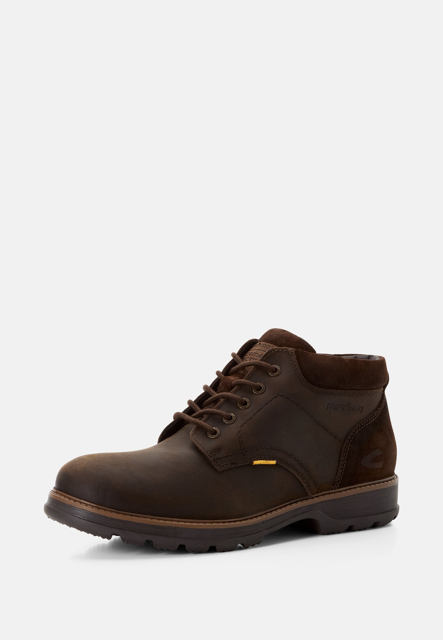 Herren Lederboots mit Reißverschluss Braun frontal hinten