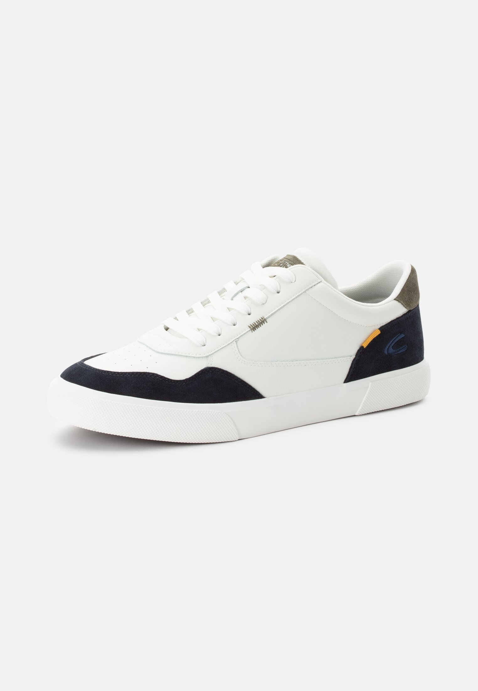 Herren Sneaker aus Leder Blau frontal hinten