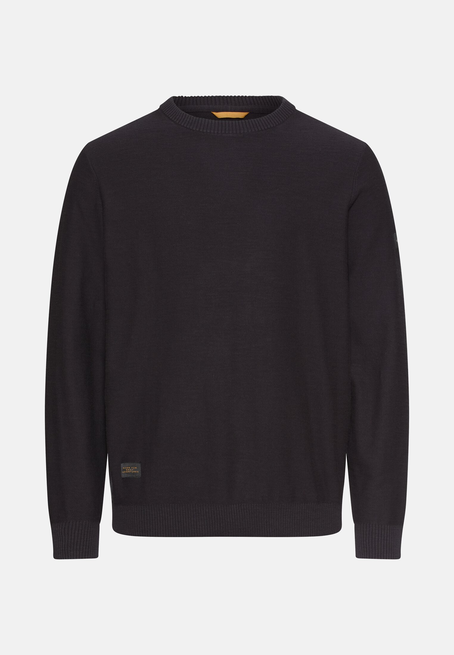 Heren Gebreide trui van puur katoen Donkerblauw frontaal voor