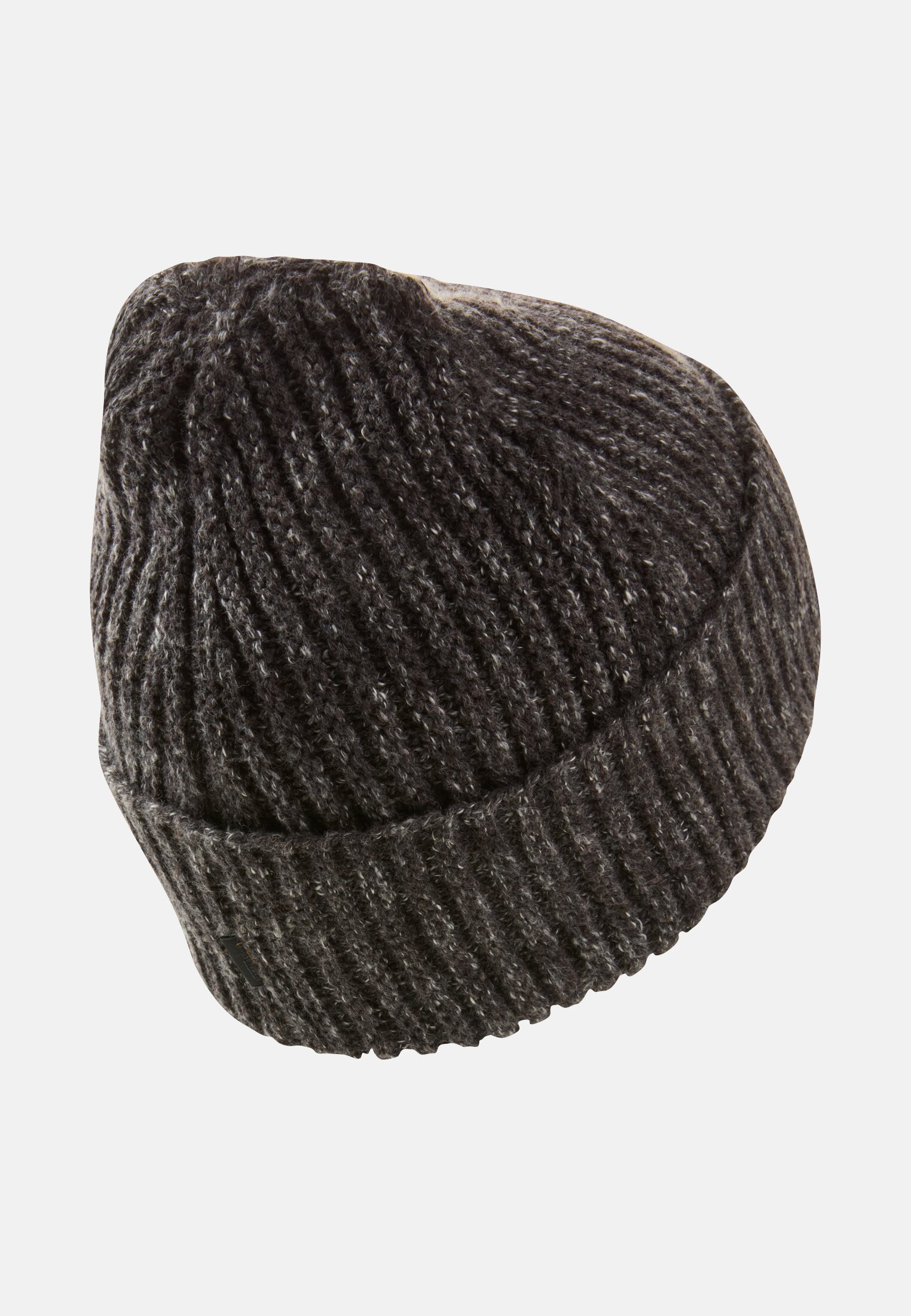 Men Beanie made of pure cotton Black frontal back