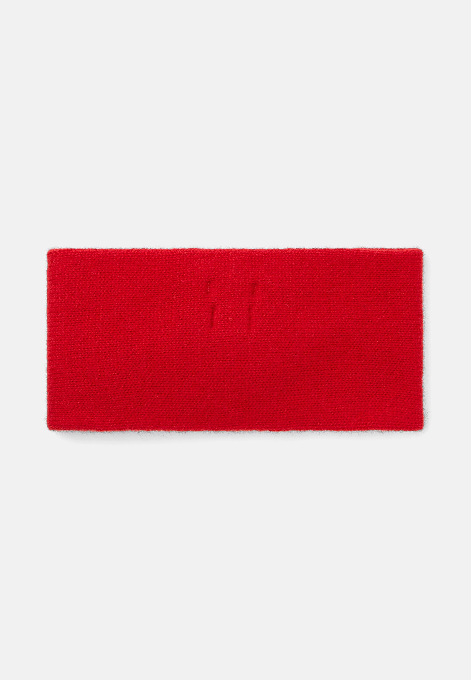 Damen Stirnband aus reinem Kaschmir Rot frontal hinten