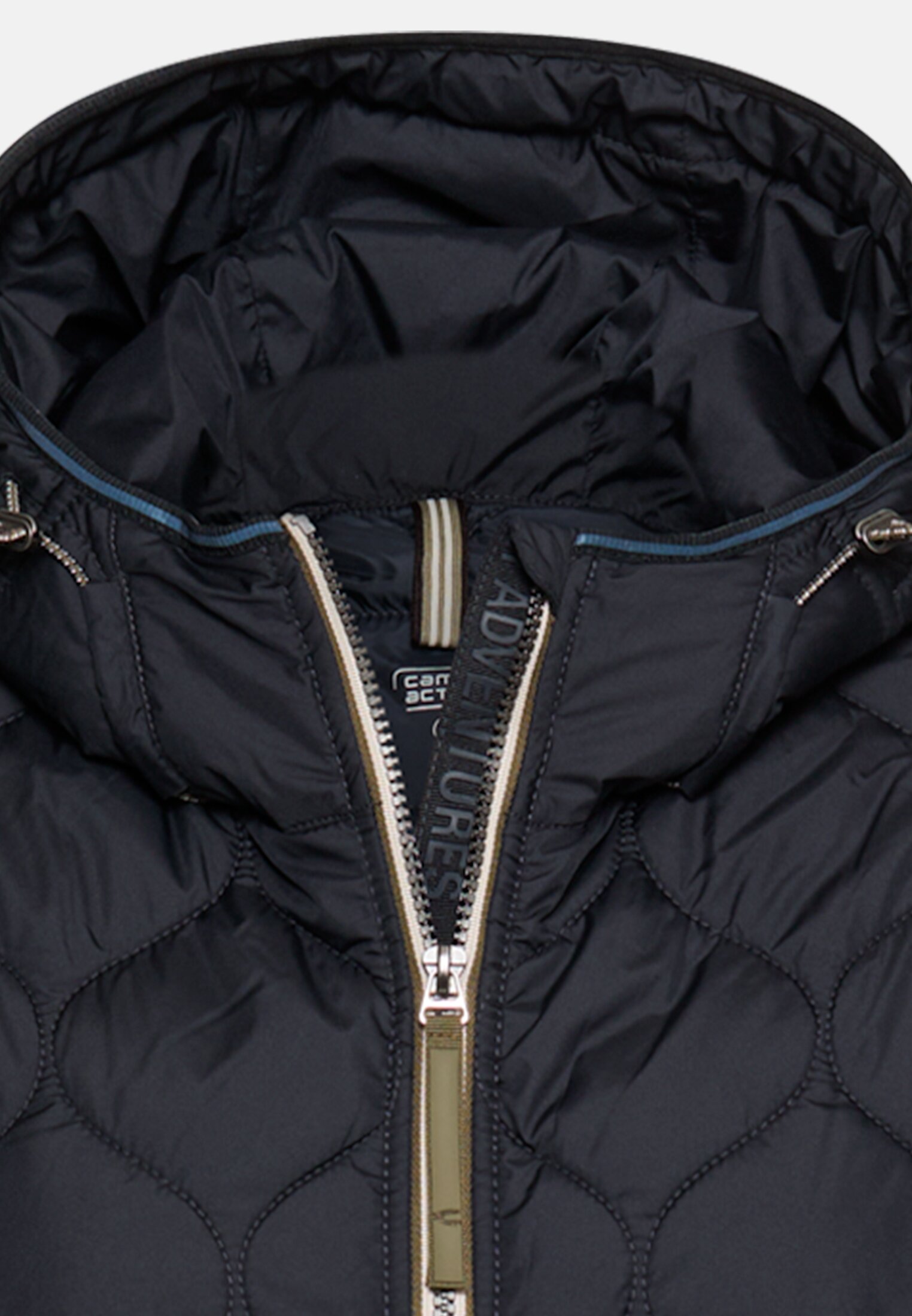 Women Windproof coat with oversized fit Navyblue front close