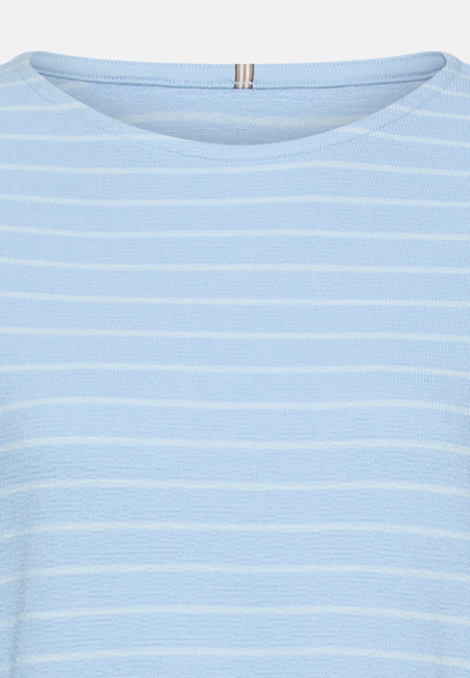Damen Jerseyshirt aus 100% Baumwolle Hellblau vorne nah
