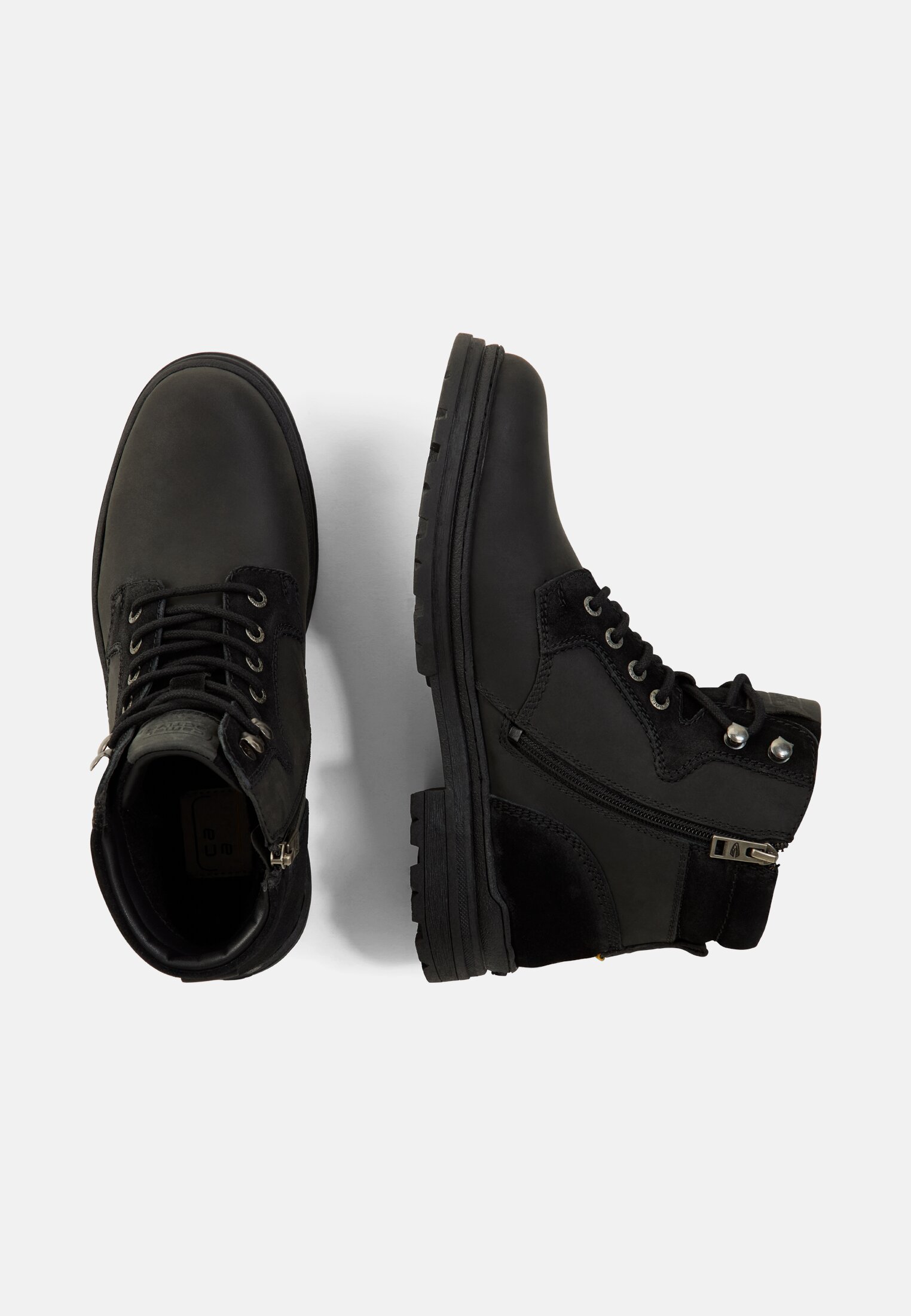 MI_53KTF06-0440-100_1G-00 Men Lace-up boot with warm lining Black frontal top