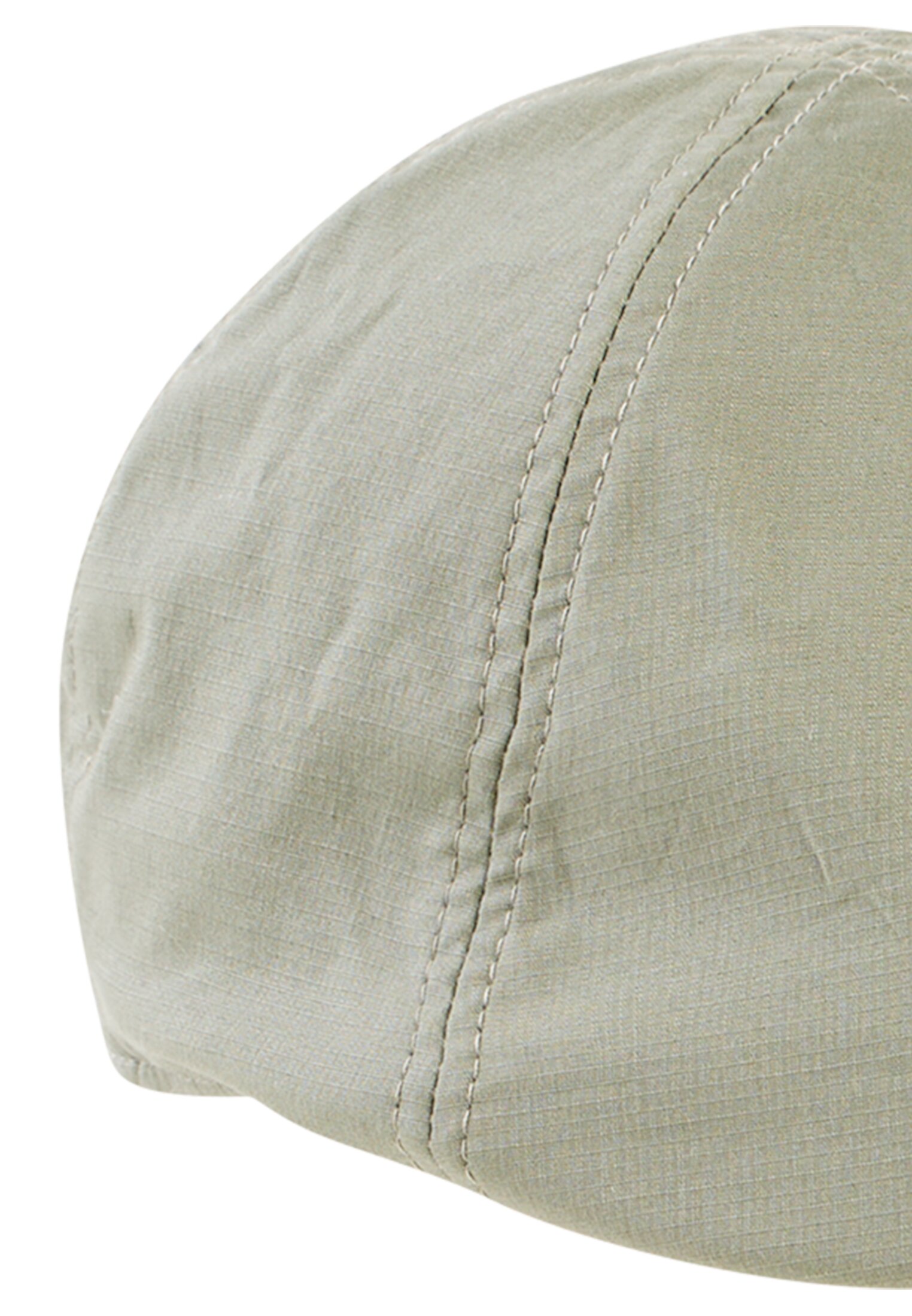 Herren Flat Cap aus Baumwollmix Olive vorne nah