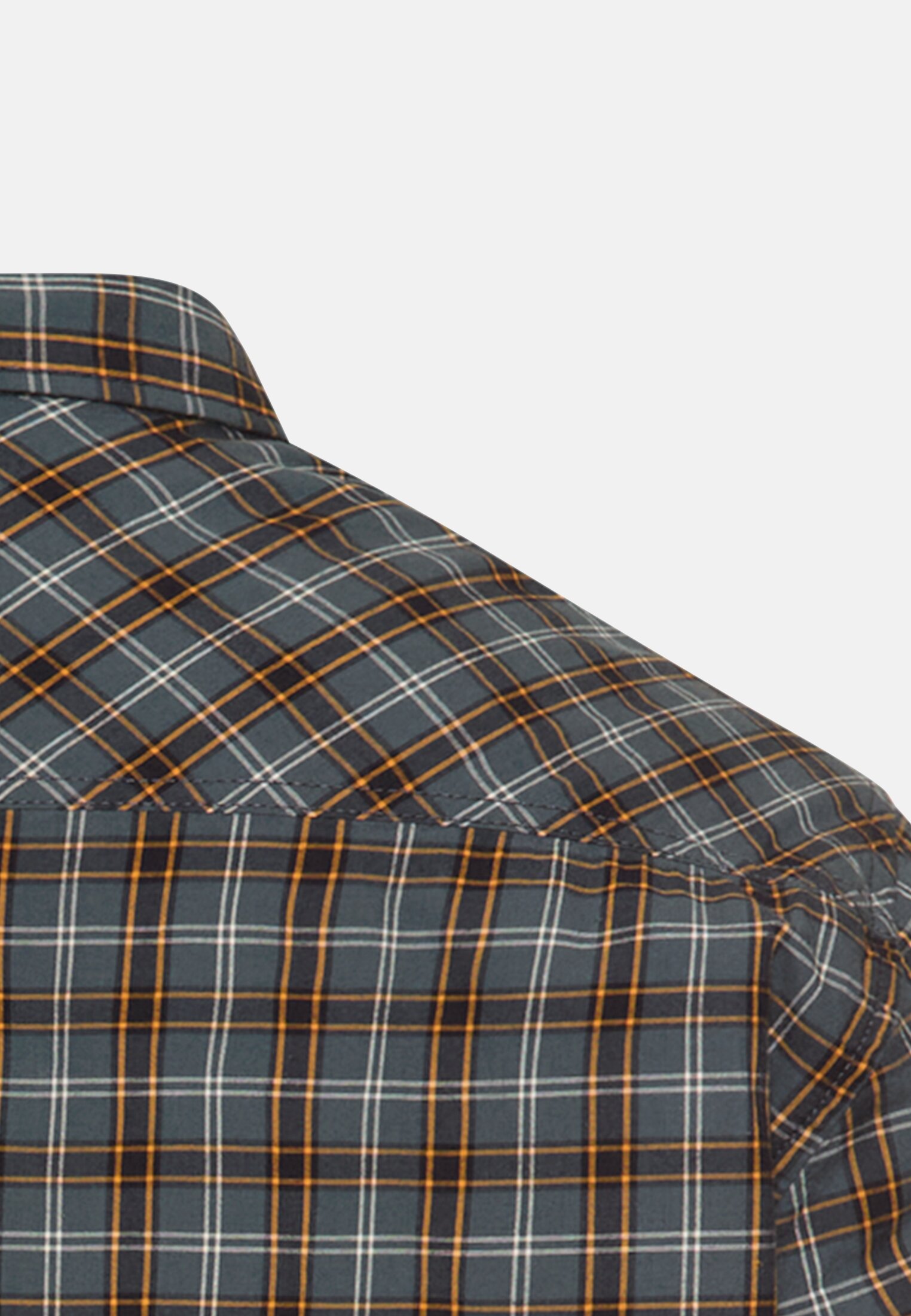 Heren Longsleeve-shirt gemaakt van zuiver katoen met button-down kraag Geel achter dichtbij