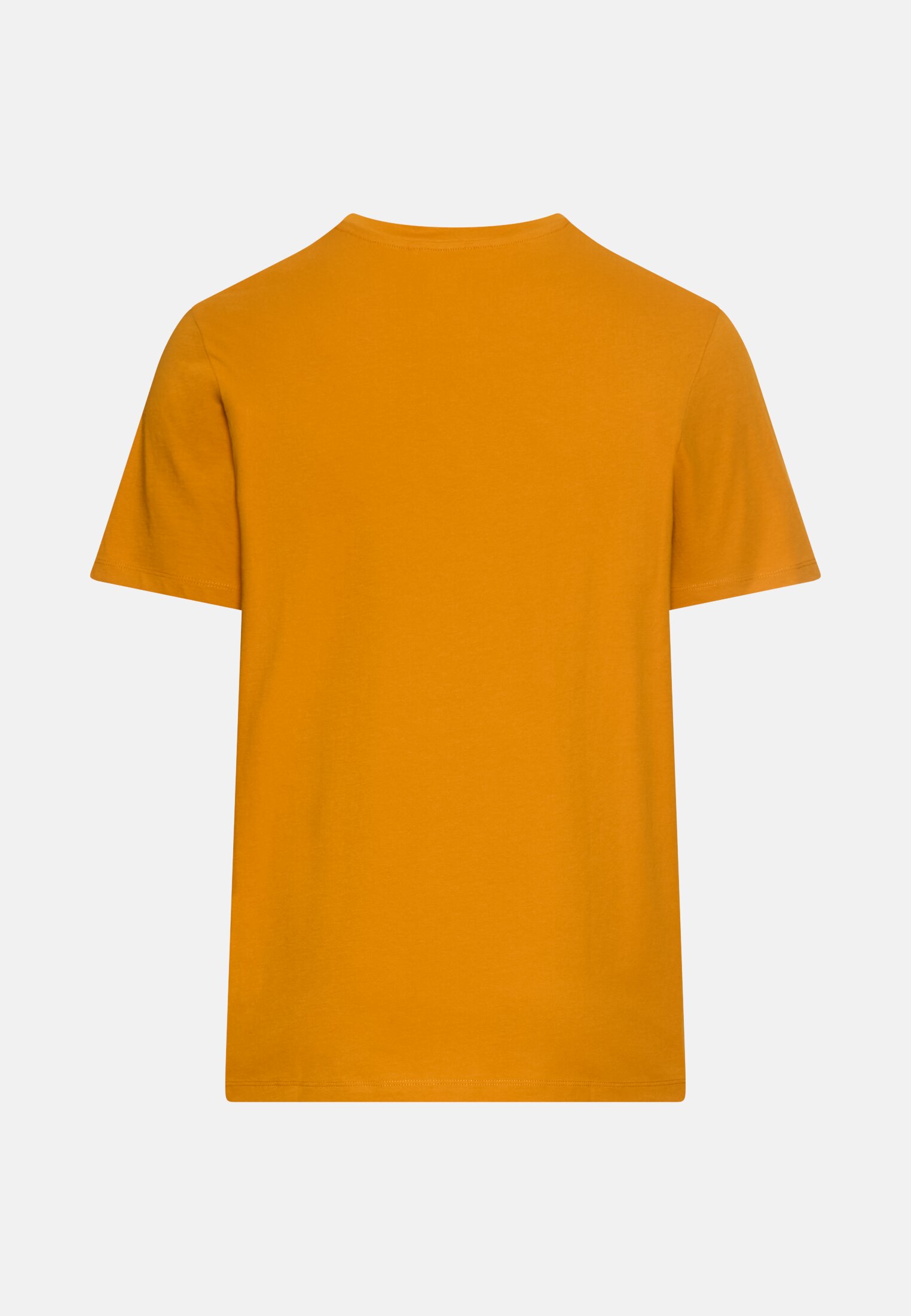Herren T-Shirt aus reiner Baumwolle Gelb frontal hinten