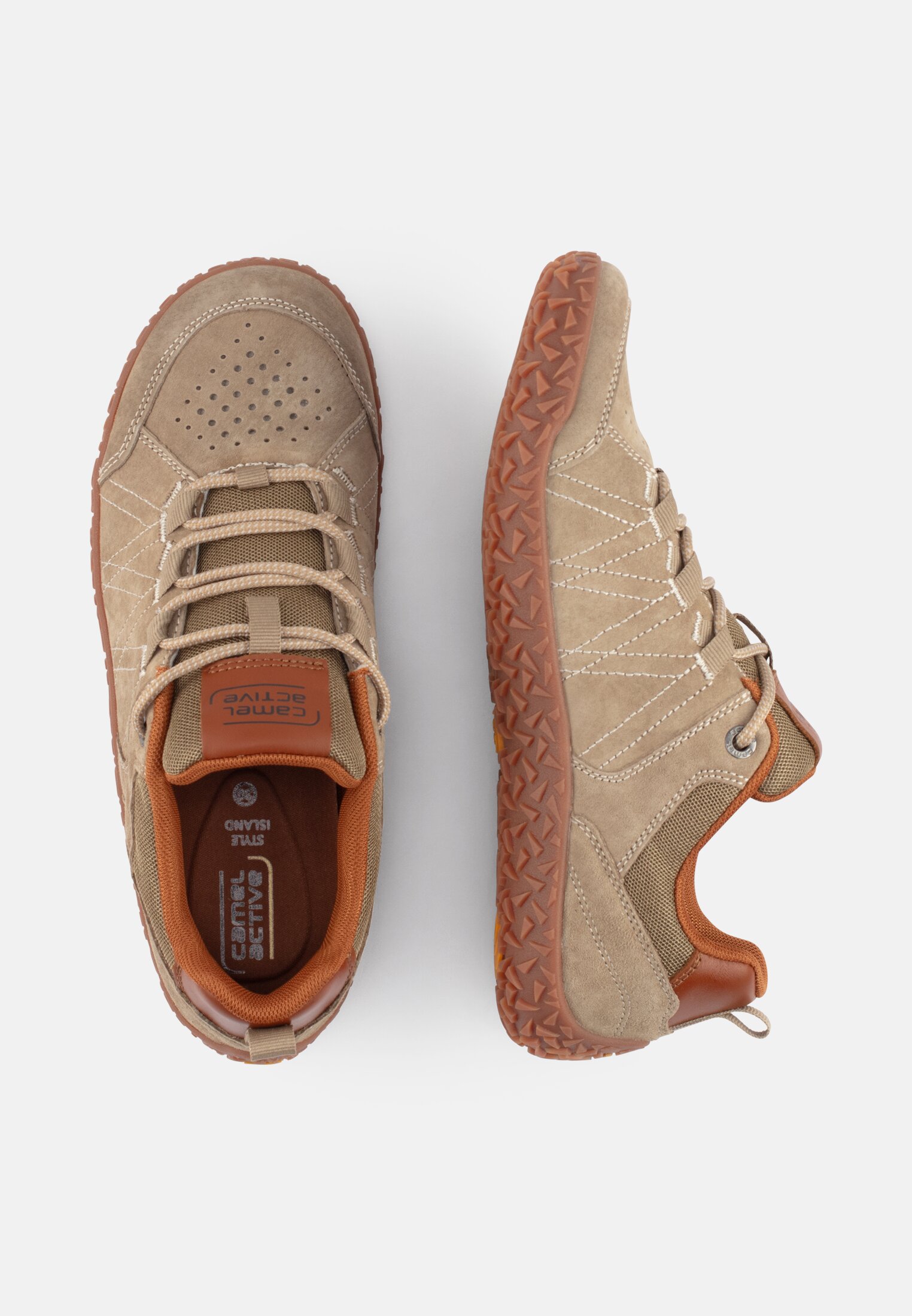 Women Sneakers with a flexible outsole Brown frontal top