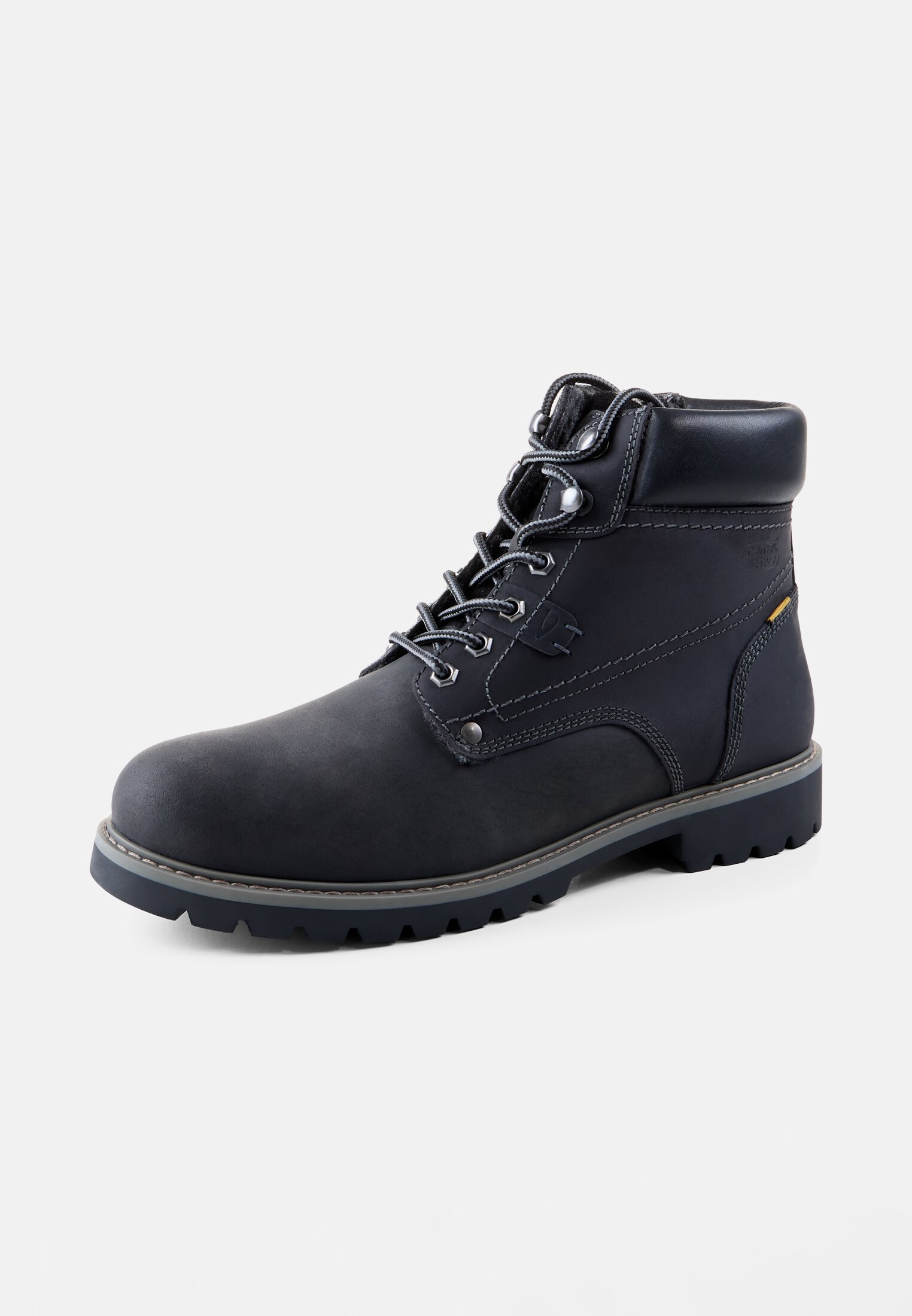 Heren Veterschoen van echt leer Zwart frontaal achter