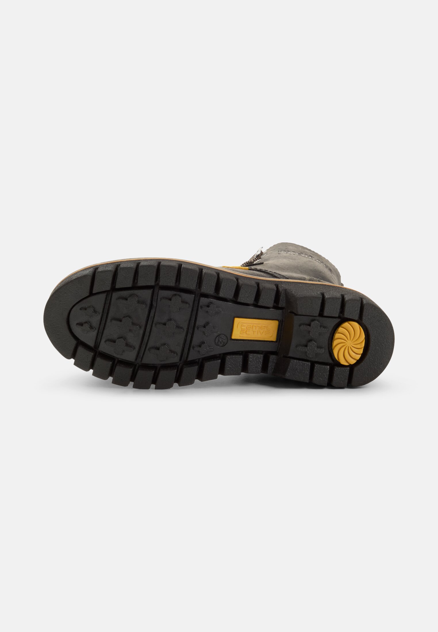 Damen Stiefelette aus echtem Leder Schwarz hinten nah