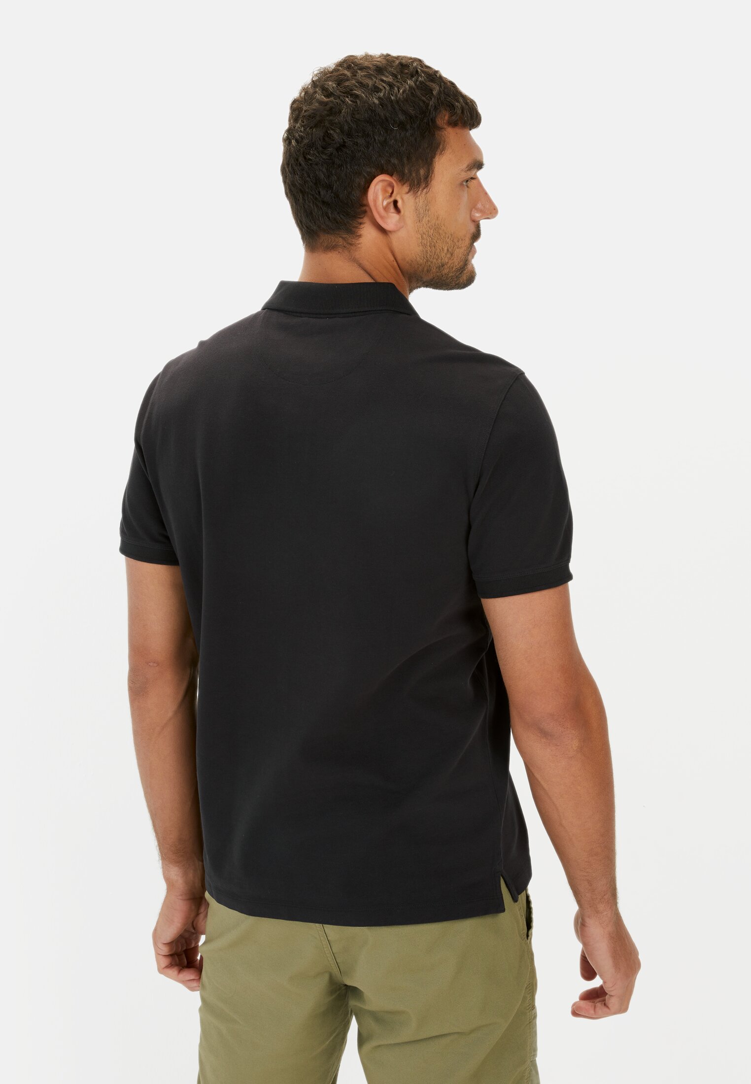 Men Half sleeve polo shirt made of pure cotton Asphalt