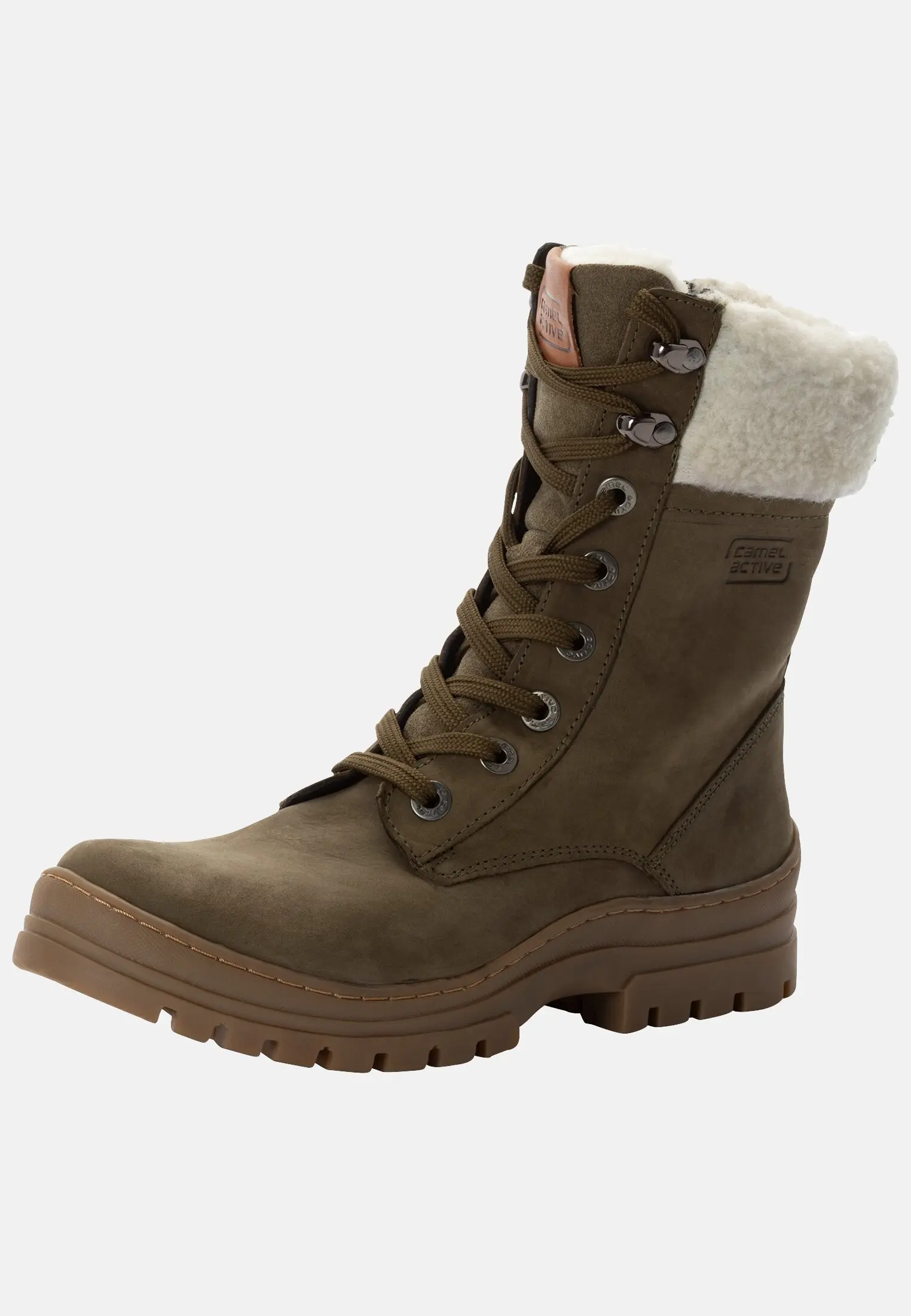 Stiefel aus Nubukleder für Damen in Khaki | 36