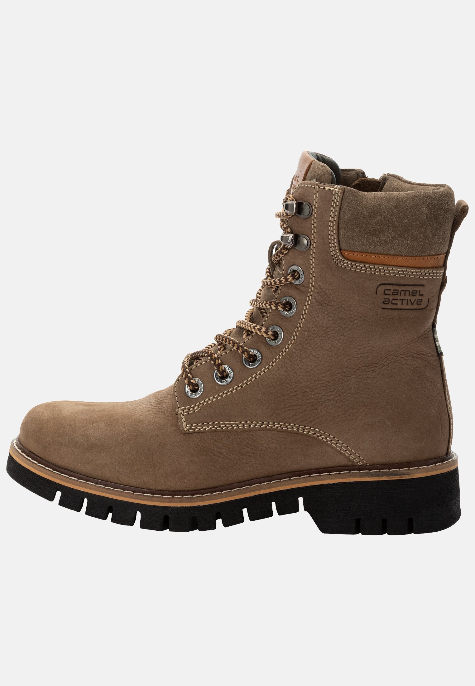 Lace up boot for Women in brown camel active