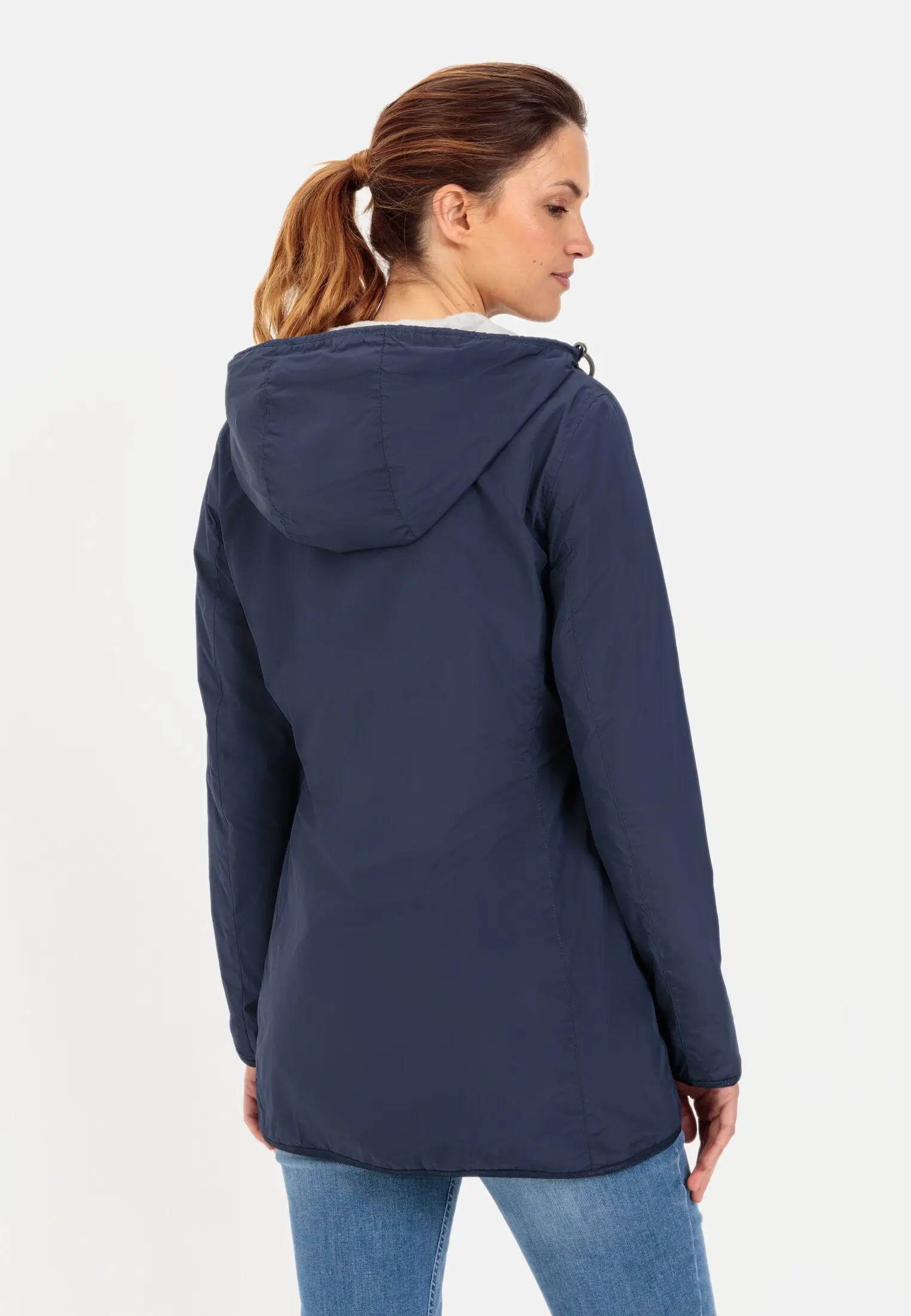 Langer Windbreaker für Damen in Dunkelblau | 34