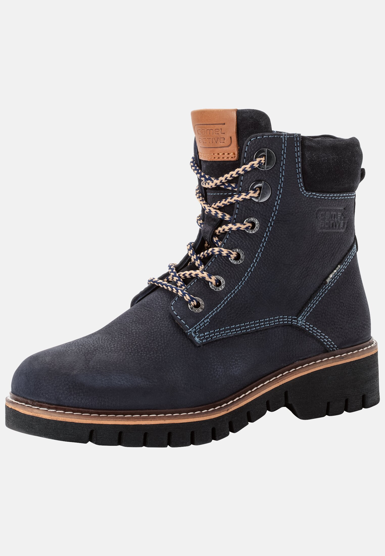 Women ISA Boot made of genuine leather Navy