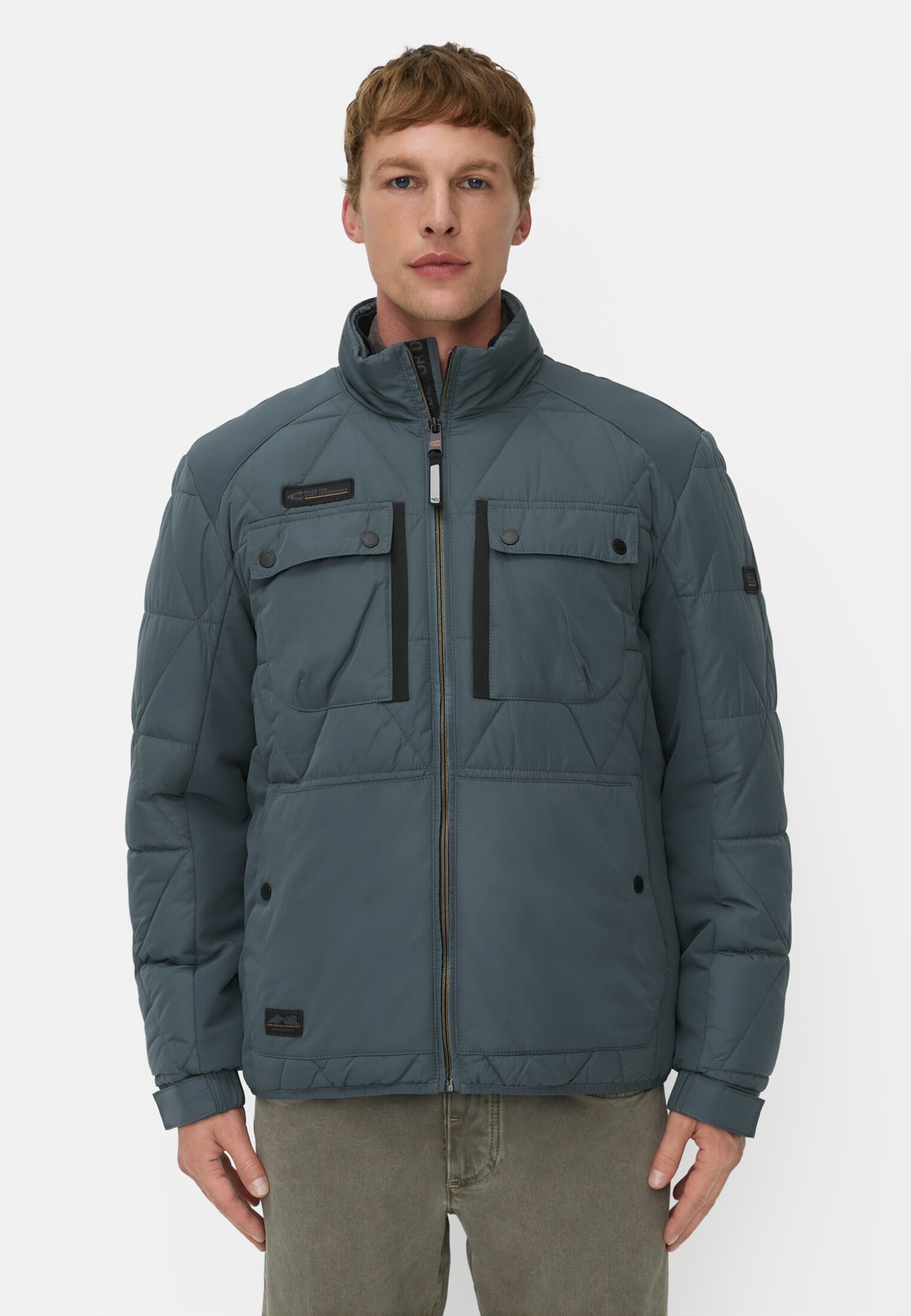 Men Blouson with water-repellent function Ink blue worn front