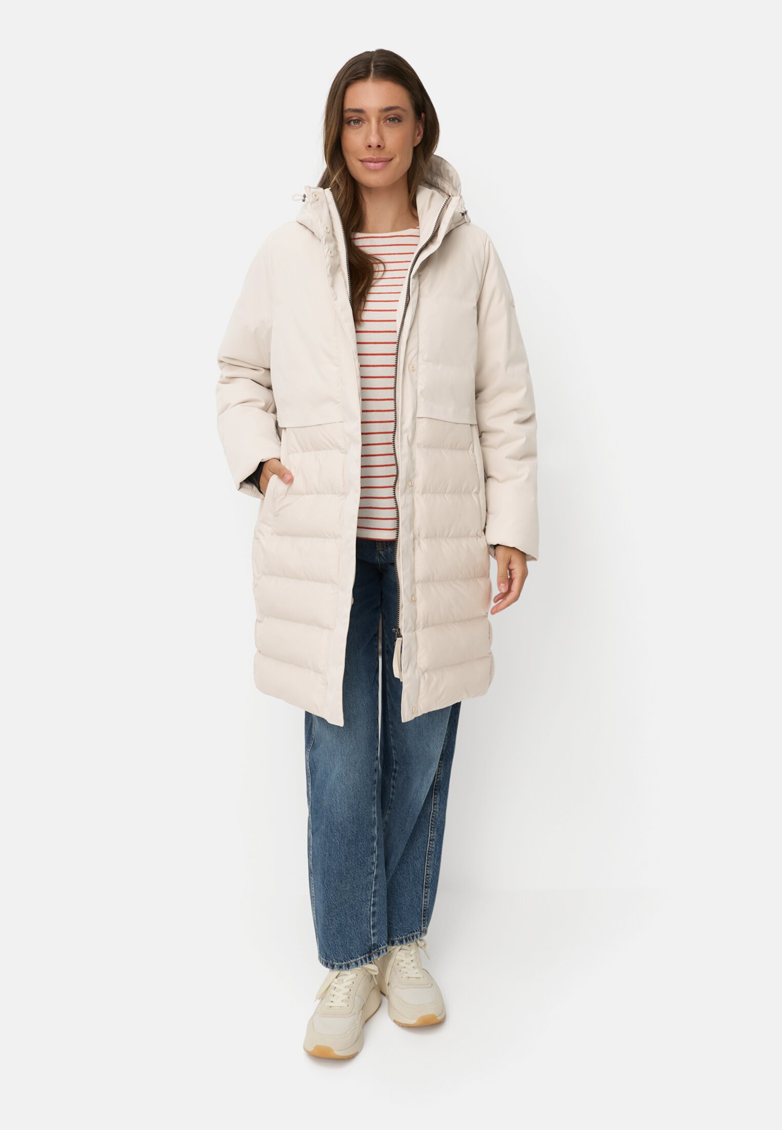 Vrouwen Waterdichte functionele parka met getapete naden Haver gedragen voor lichaam compleet