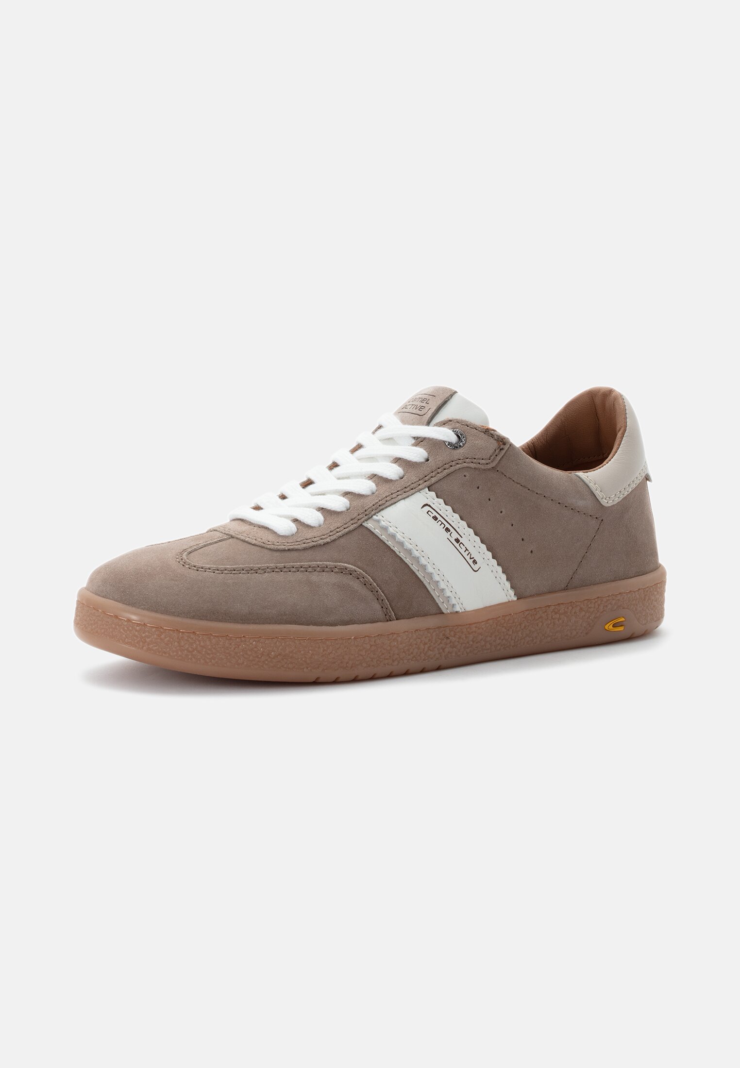 MI_55BNA10-0200-495_2G-00 Herren Sneaker aus Veloursleder Beige-Weiß frontal hinten