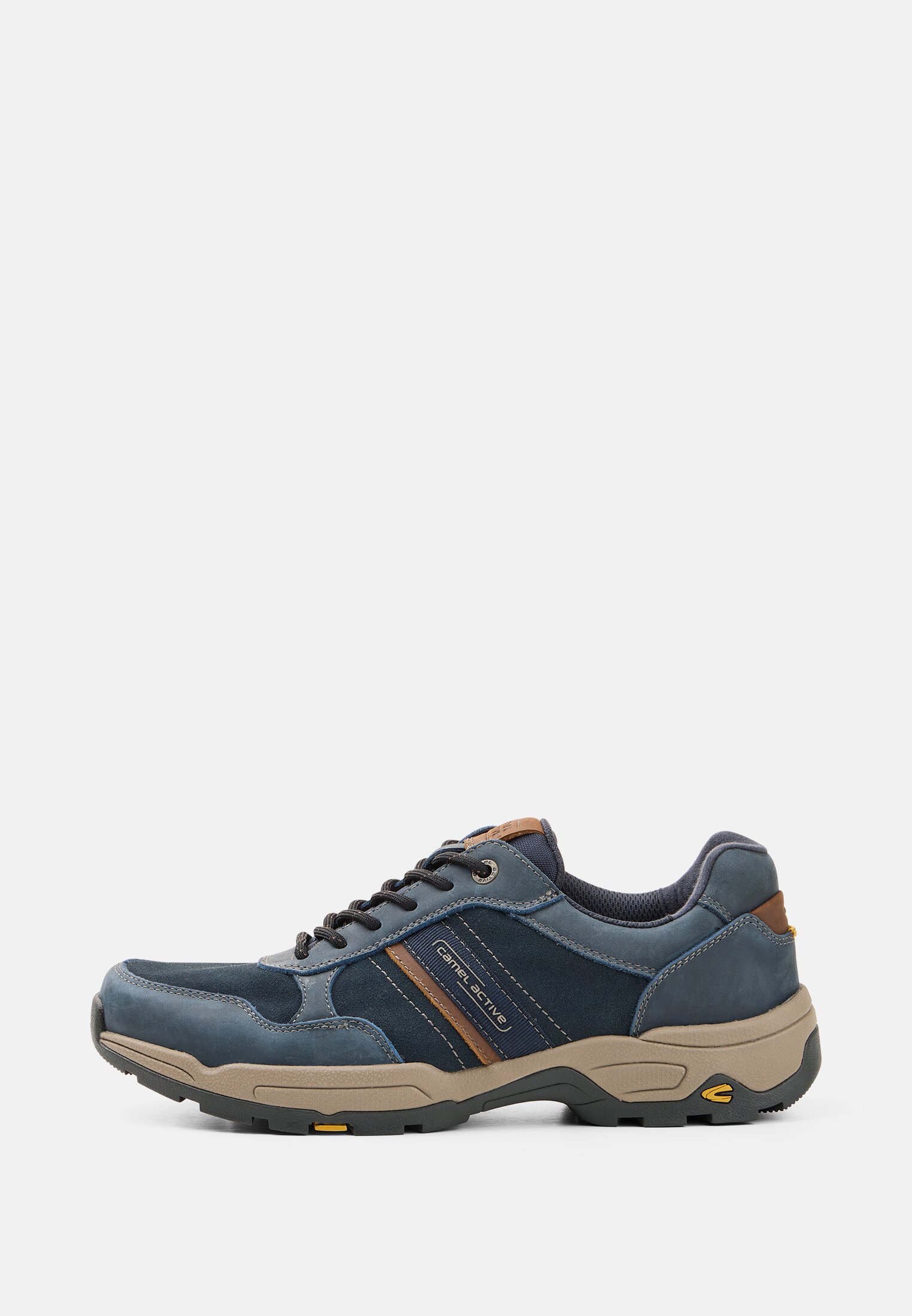 Herren EVOLUTION Sneaker aus echtem Leder Navy/natur frontal vorn