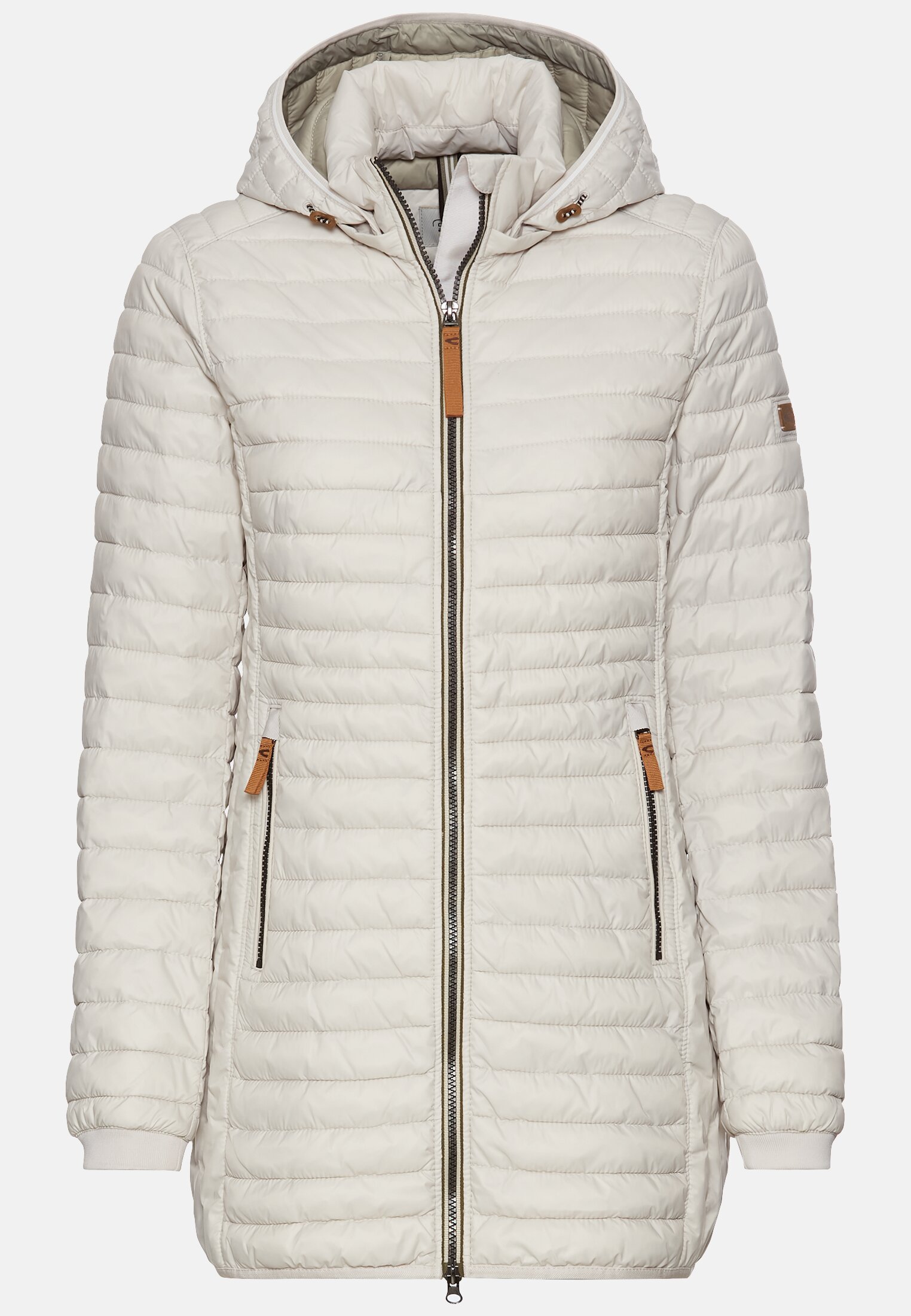 Women Quilted jacket made from recycled polyamide Pearl white frontal front