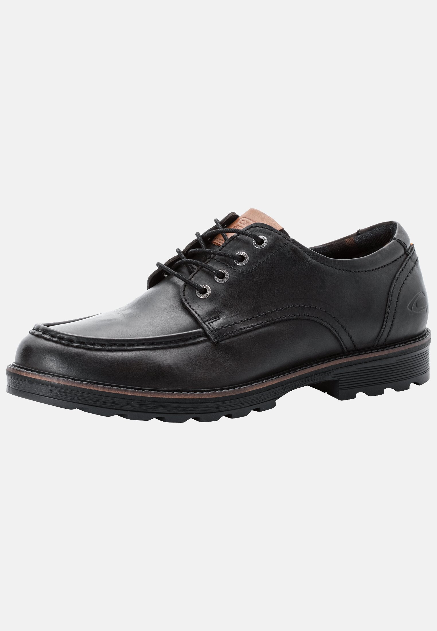 Men FLOW Oxford shoes made of genuine leather Black