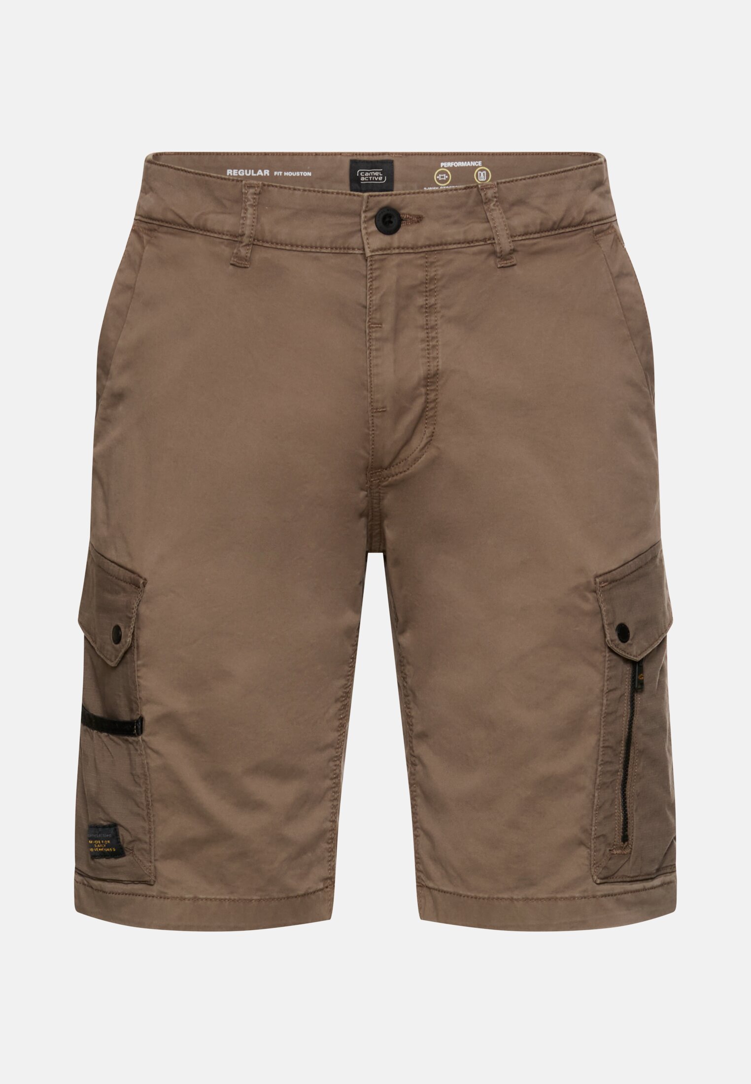 Men Trousers with cargo pockets Mud Brown frontal front