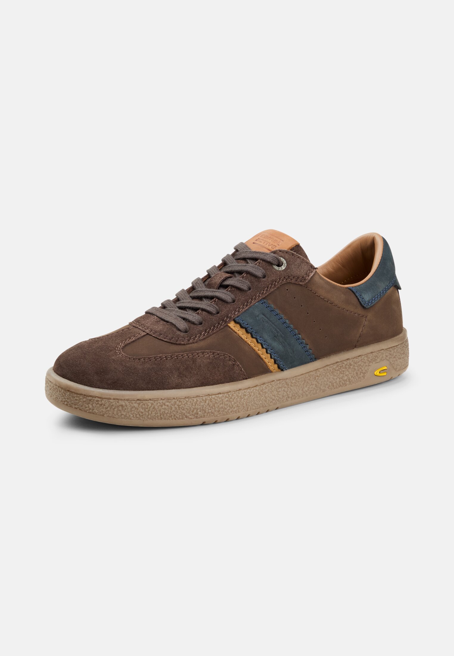 Men Sneaker with contrast details Brown frontal back