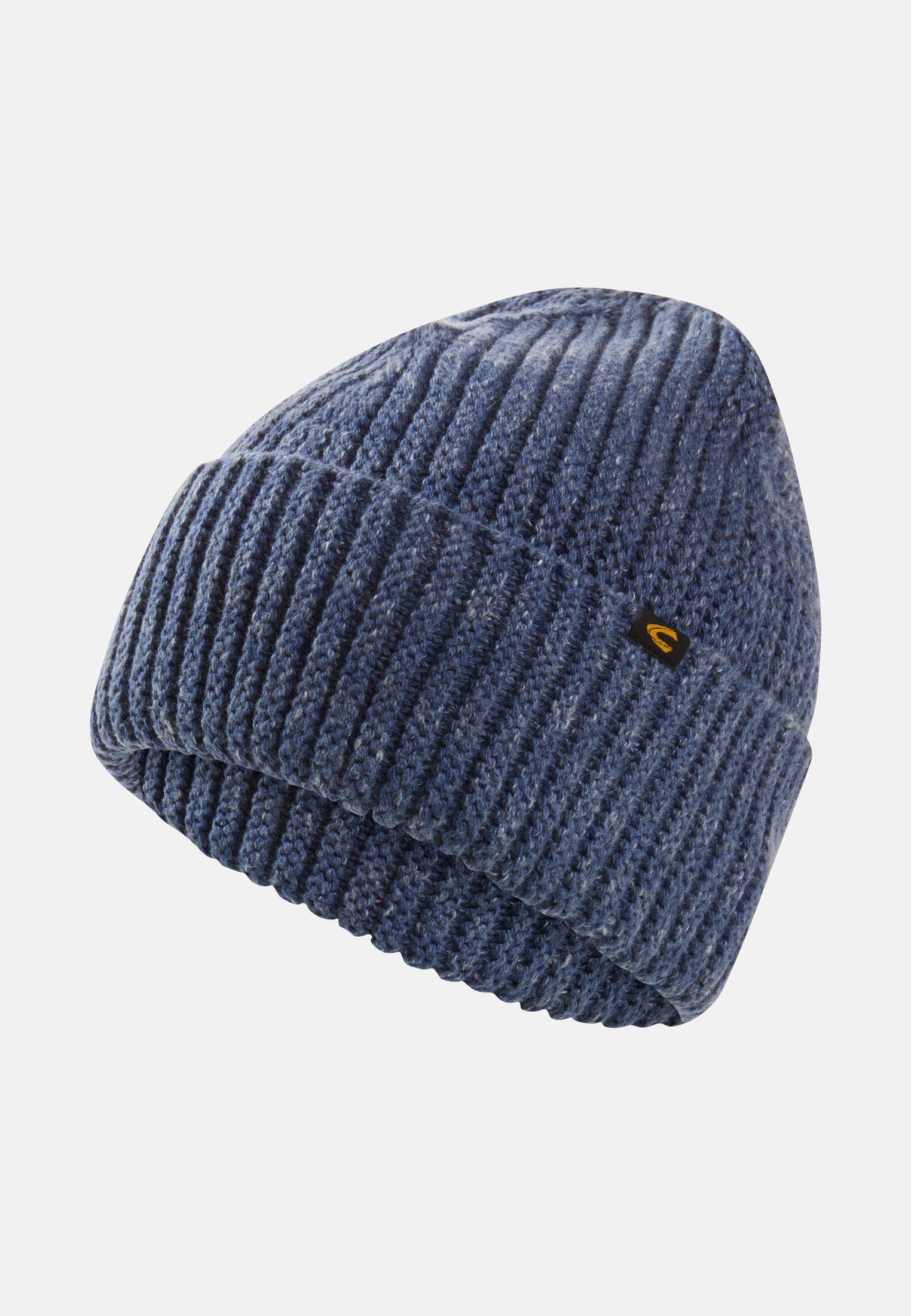 Men Beanie made of pure cotton Ink blue frontal front