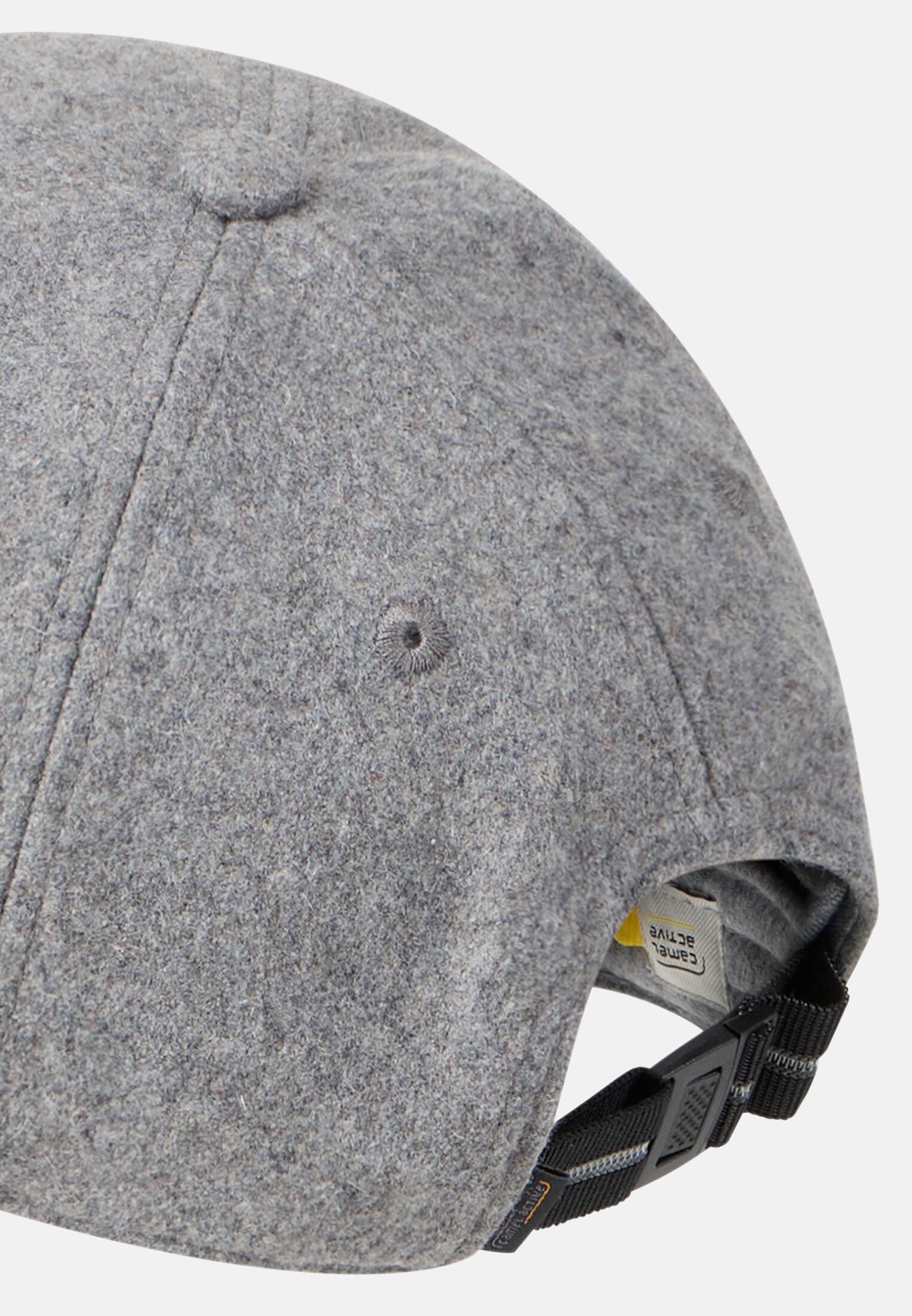 Men 6-panel cap made of wool mix Stone gray close back