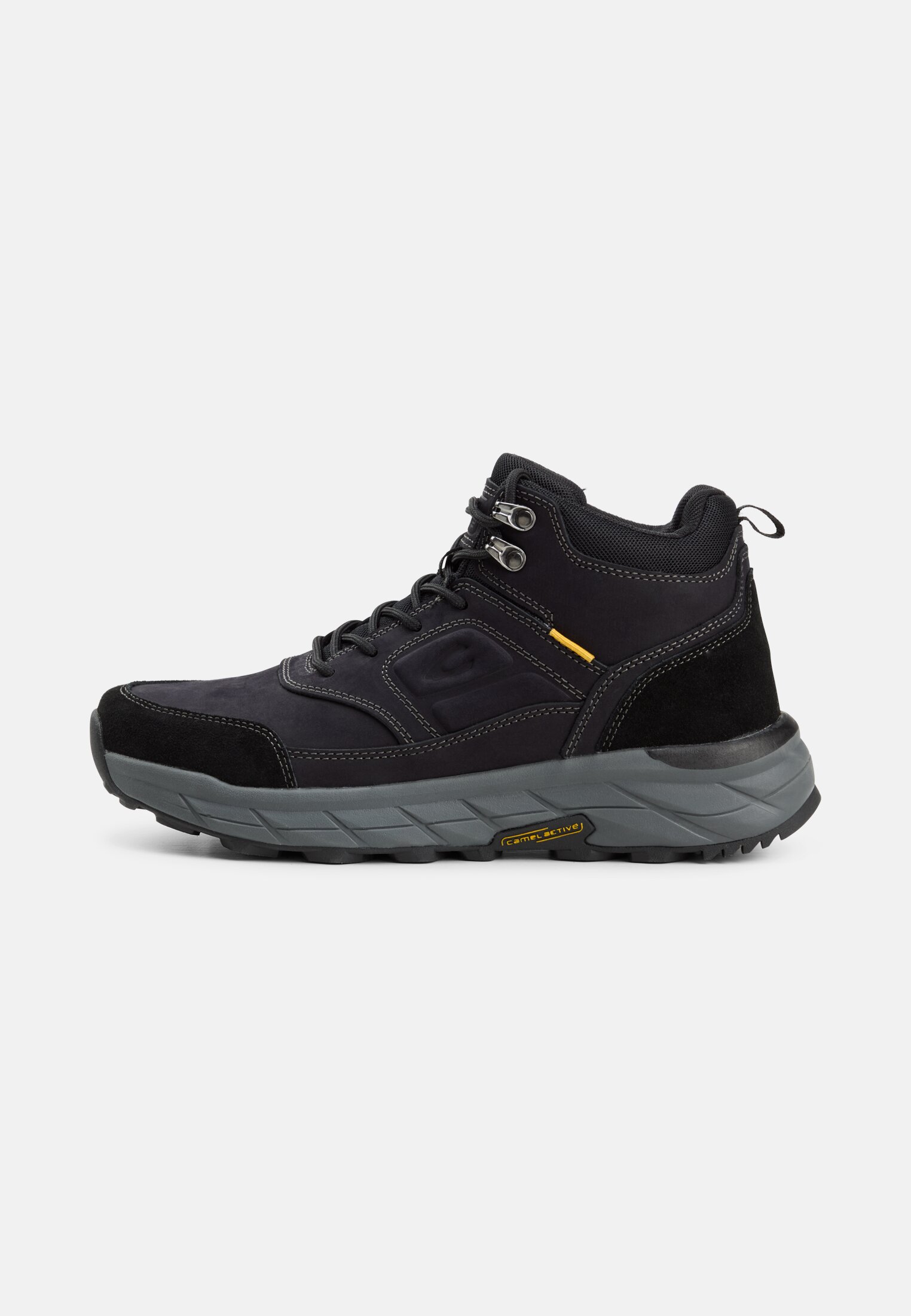 Herren Schnürschuh mit Gripsohle Schwarz frontal vorn