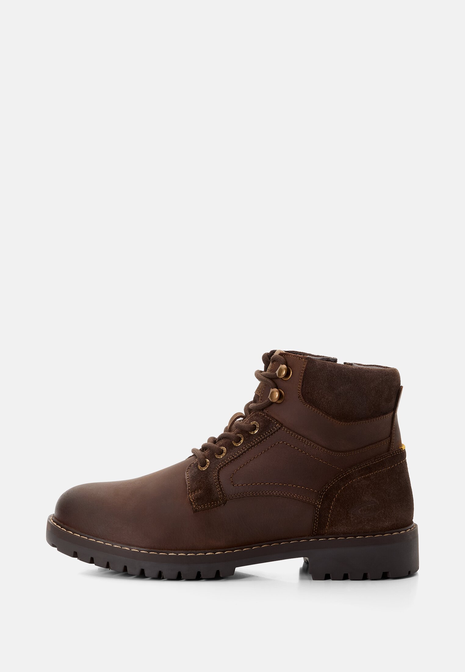 Herren Gefütterte Herren Boots mit Schnürung Braun frontal vorn