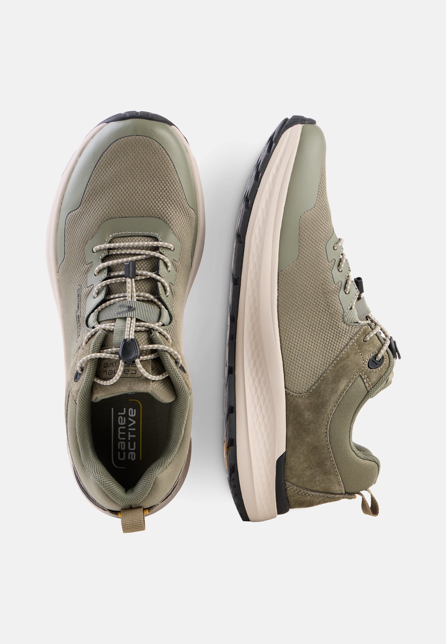 Herren Sneaker mit Schnürung Grün frontal oben