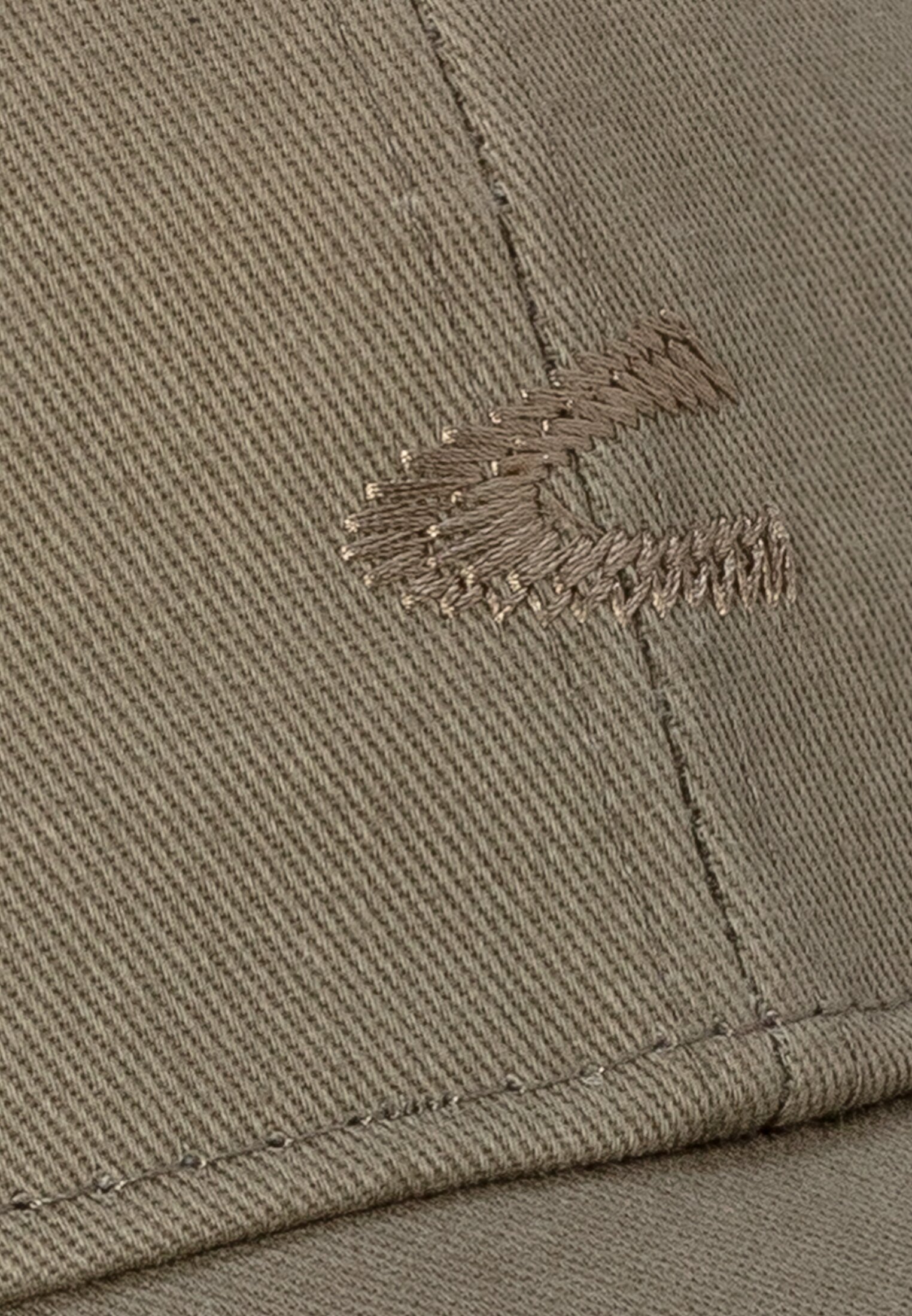MI_406060-9C06-33_3G-00 Herren Cap aus Baumwolle Khaki vorne nah
