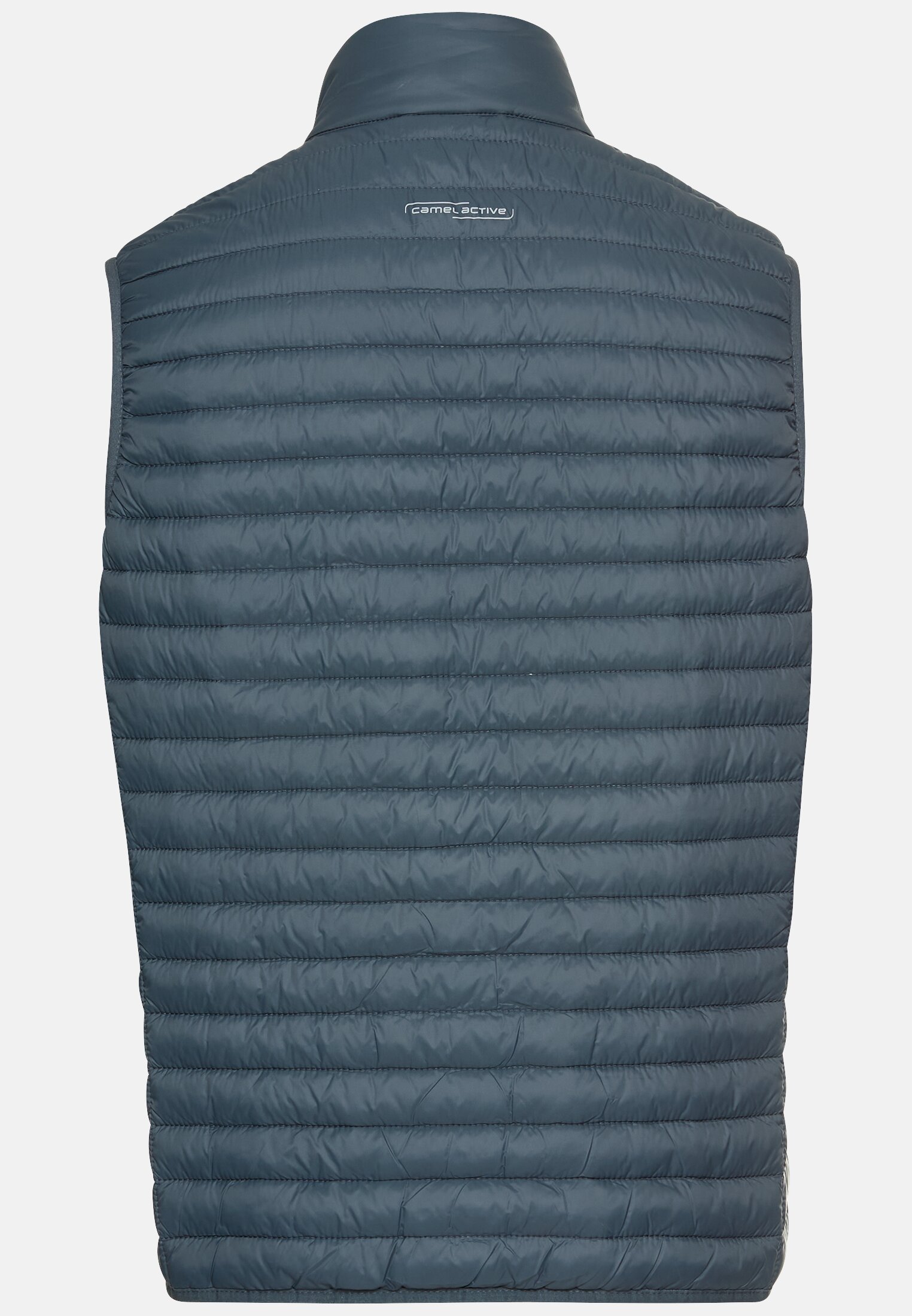 Herren Steppweste aus recyceltem Polyamid Tintenblau frontal hinten