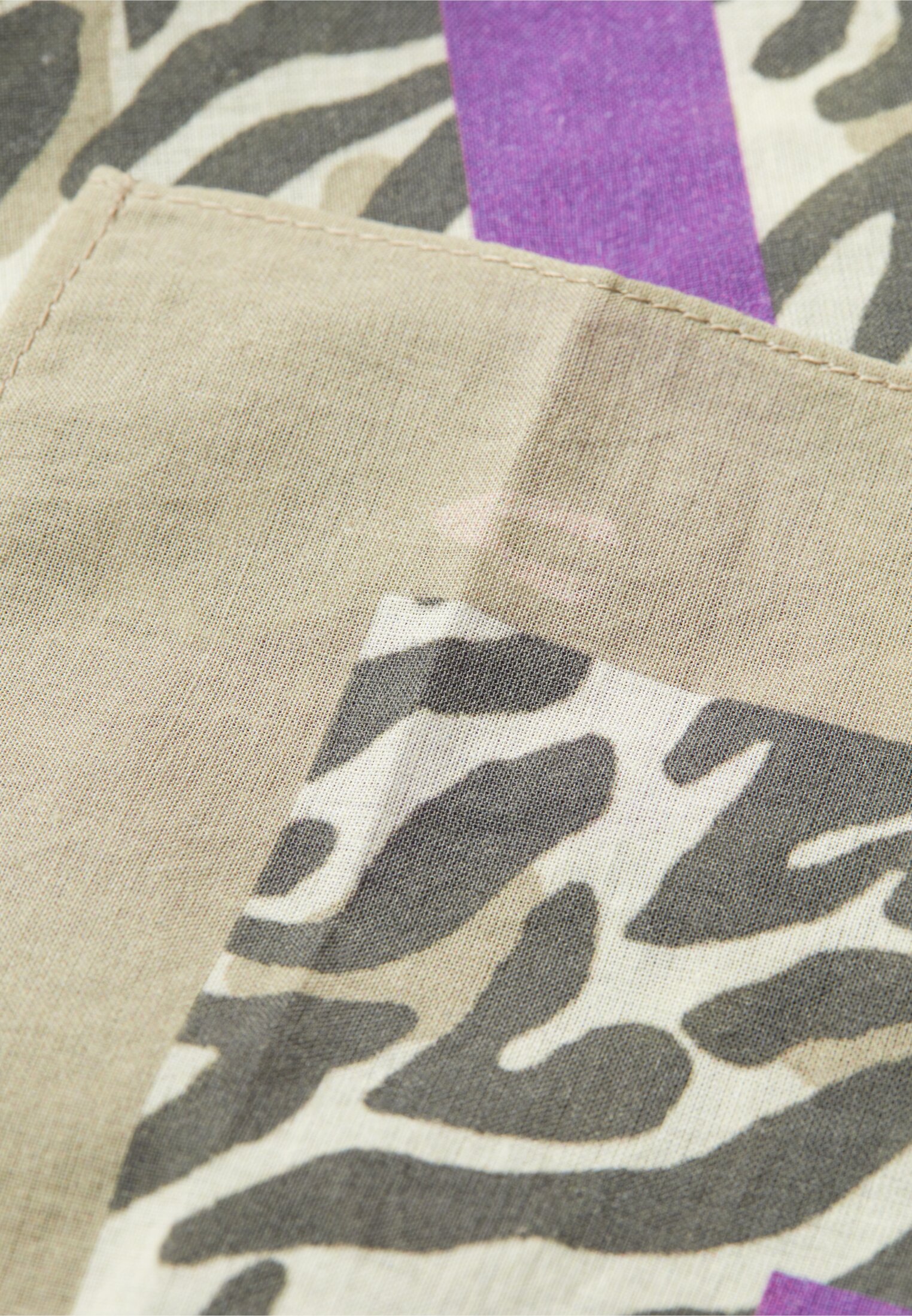 Women Bandana made of pure cotton Beige front close