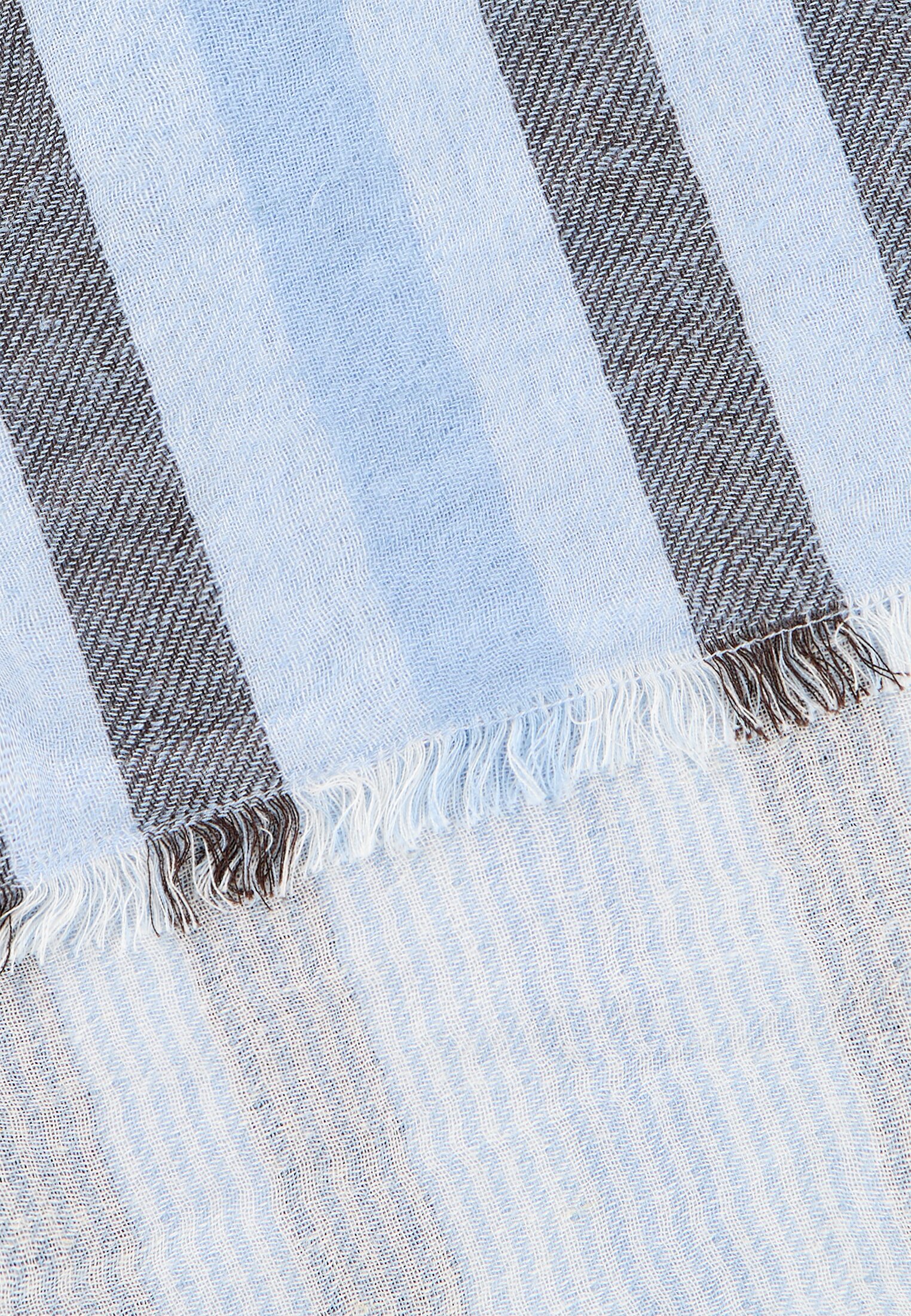 Damen Schal aus Baumwollmix Hellblau frontal hinten