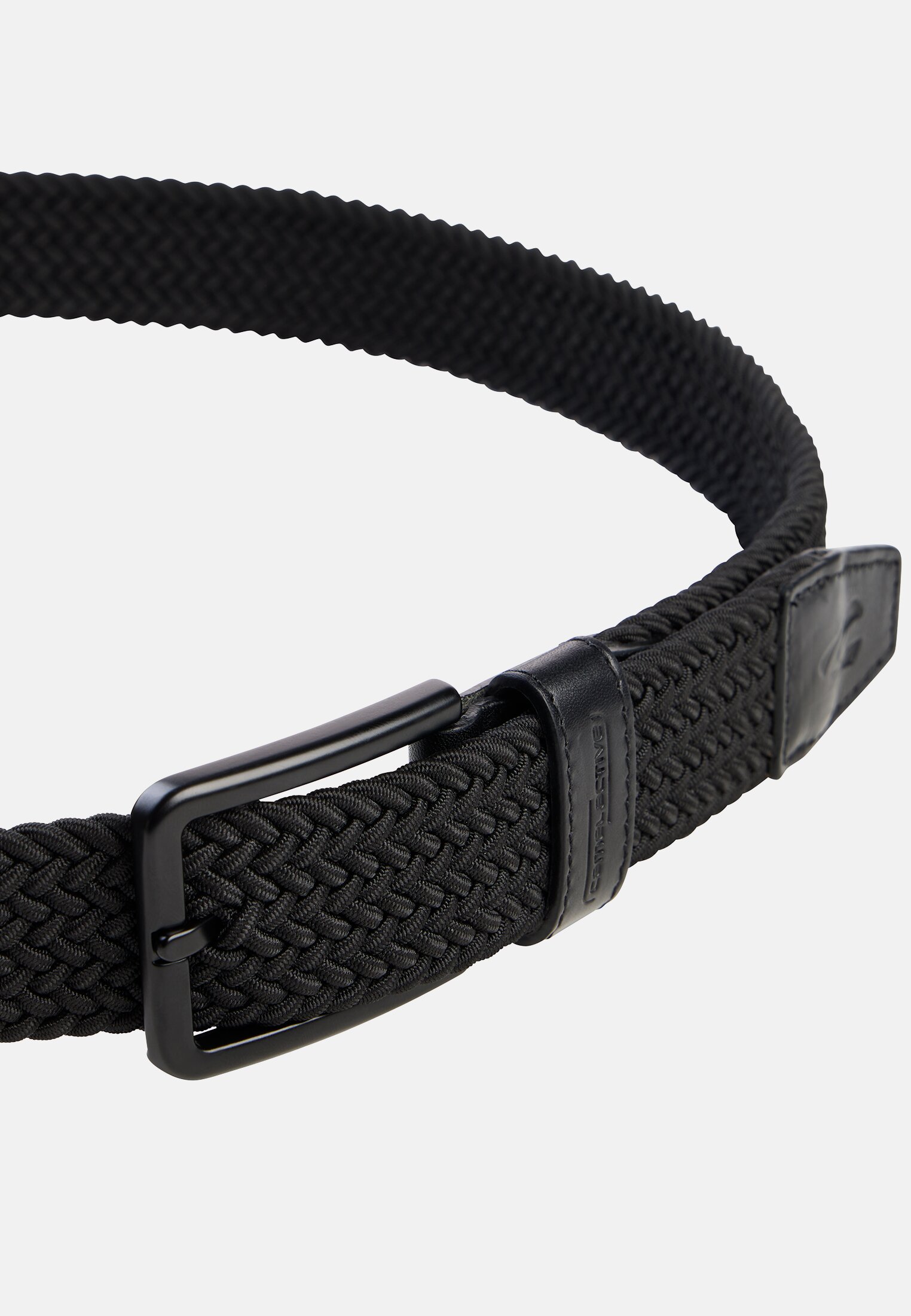 Heren Riem met verstelbare pasvorm Zwart achter dichtbij