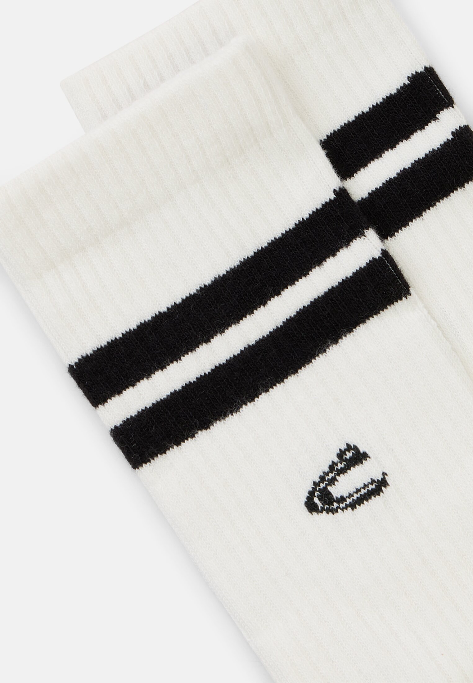 Unisex 6er-Pack Unisex Socken mit Streifen-Detail Weiß hinten nah