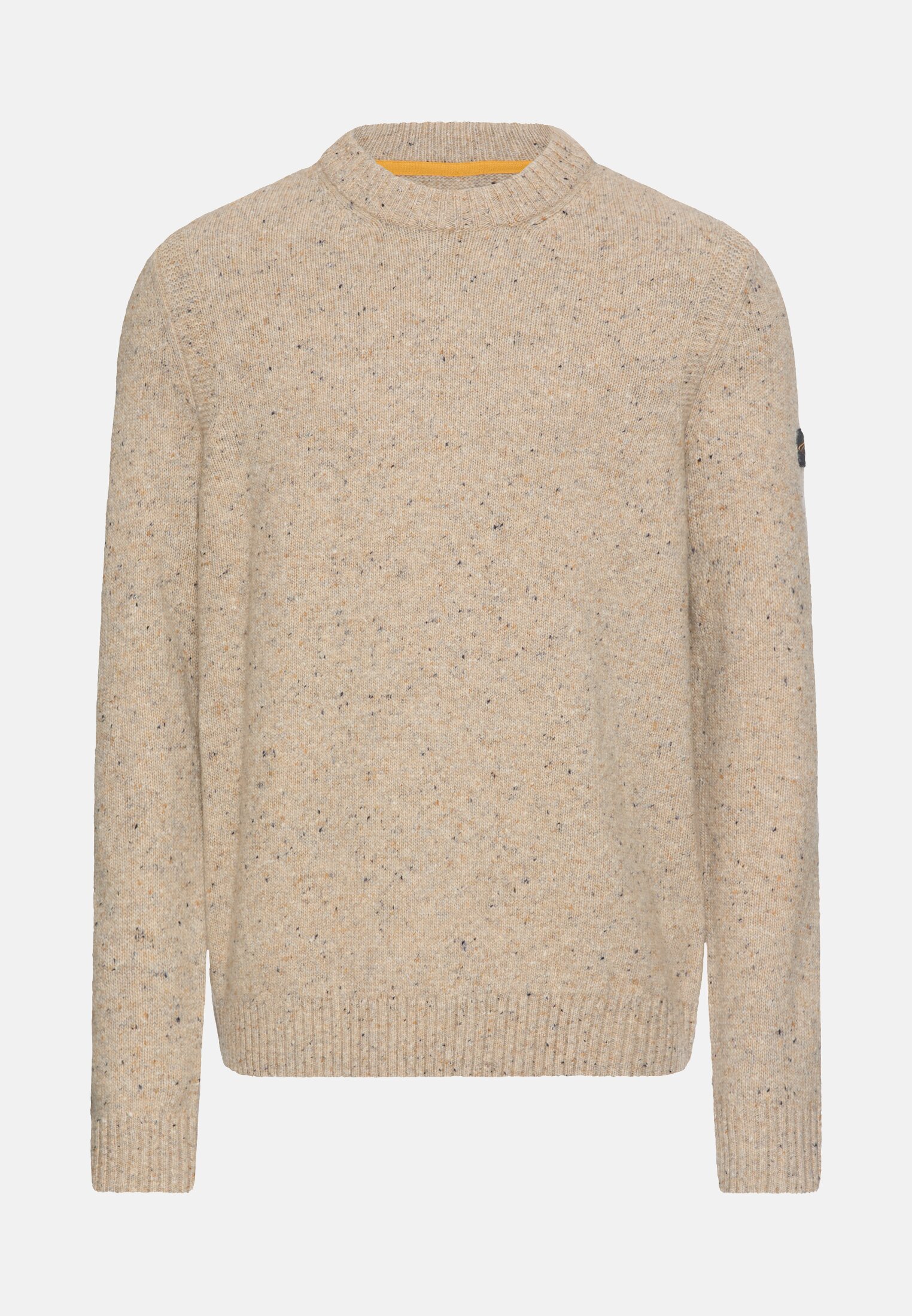 Heren Trui van merinowolmix Beige-bruin frontaal voor