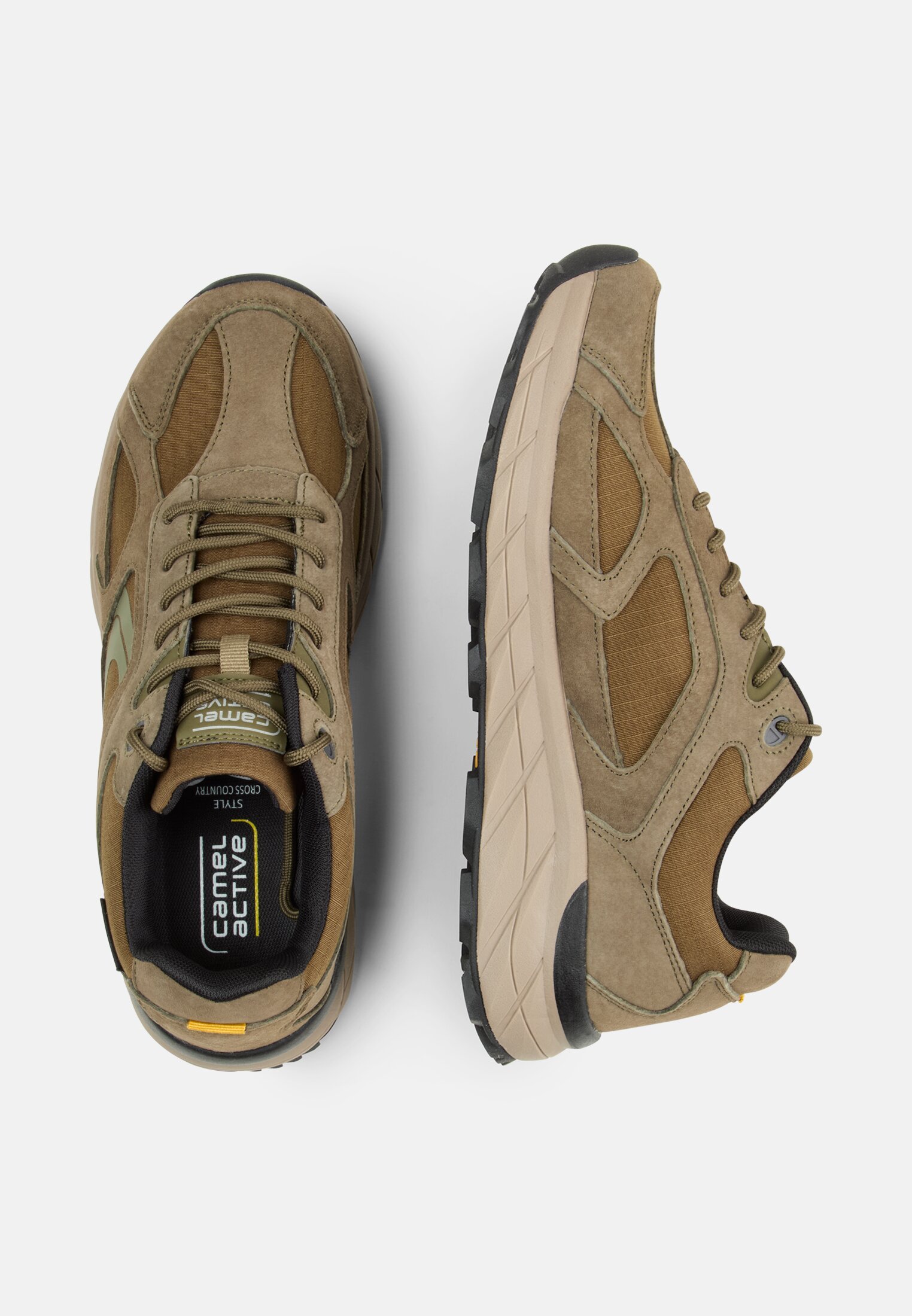 Men Sneakers made of nubuck leather brown frontal top