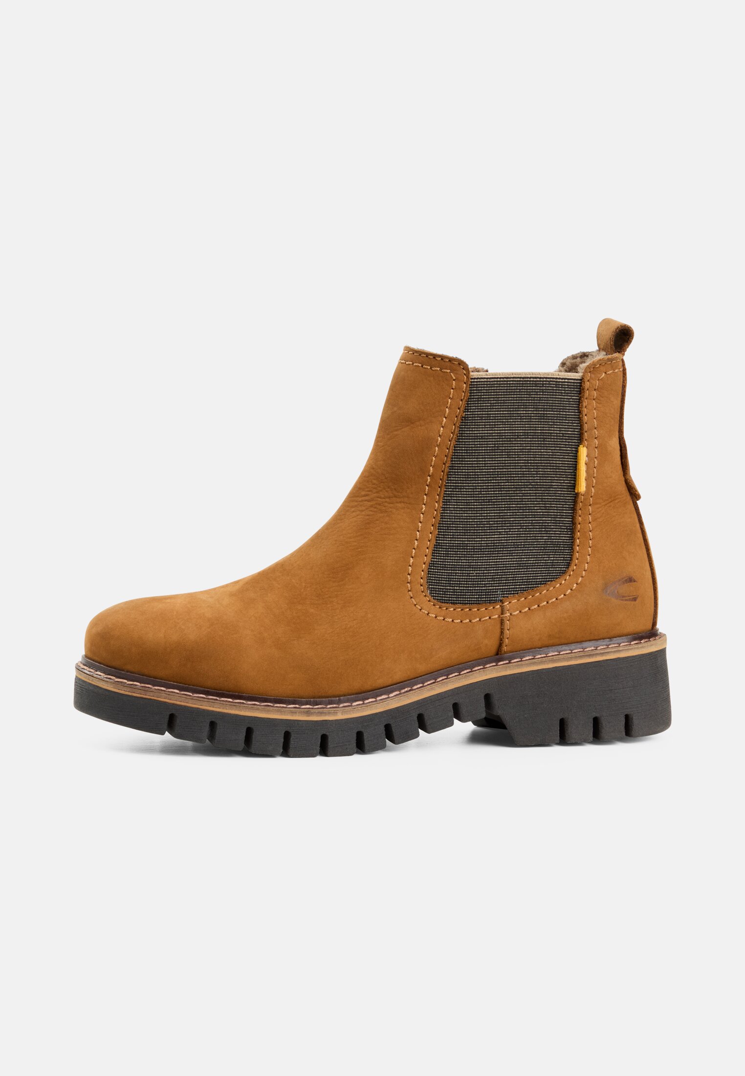 Damen Chelsea Boot mit Reißverschluss Braun frontal vorn