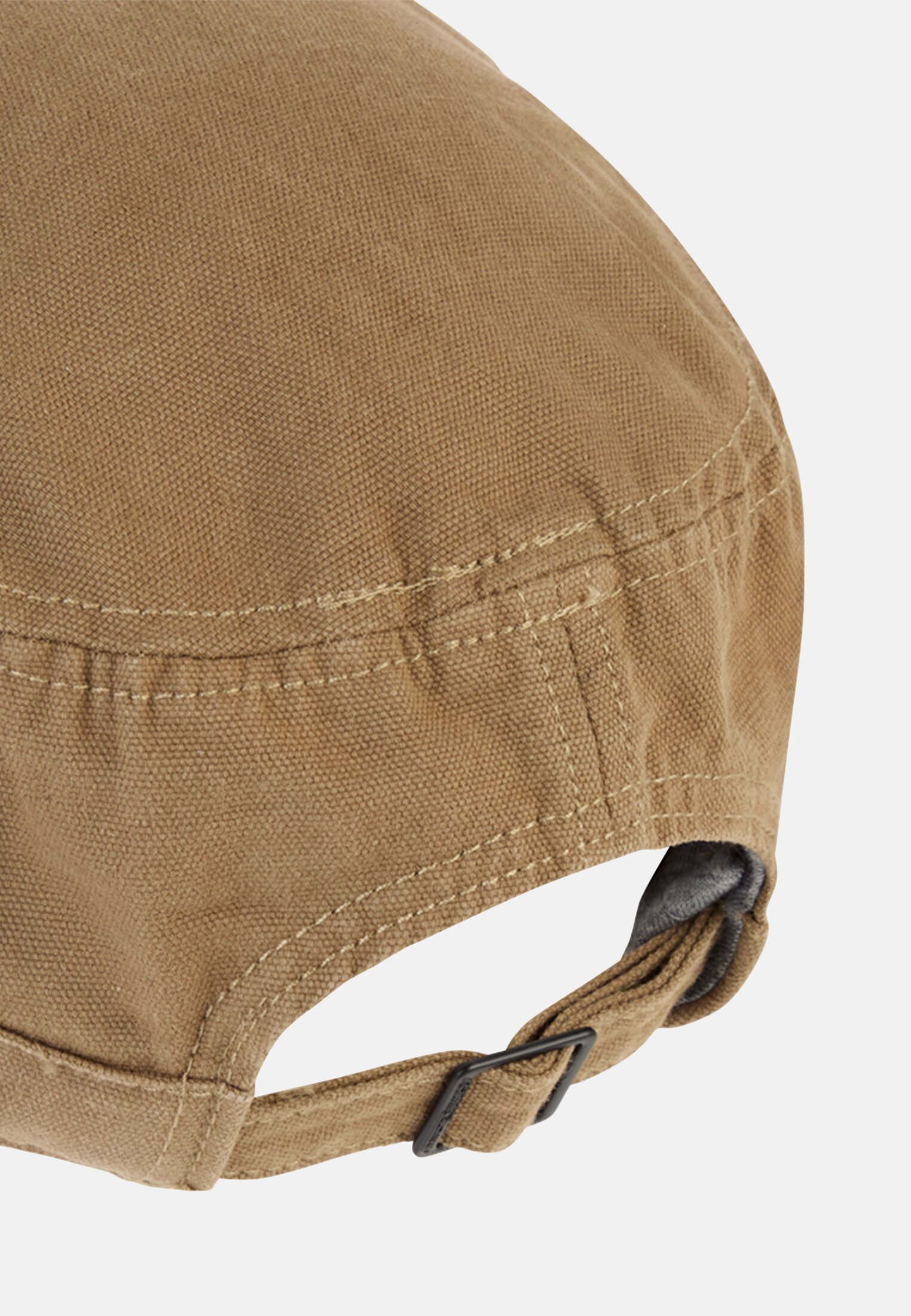Herren Größenverstellbare Kuba-Cap aus Organic Cotton Braun hinten nah