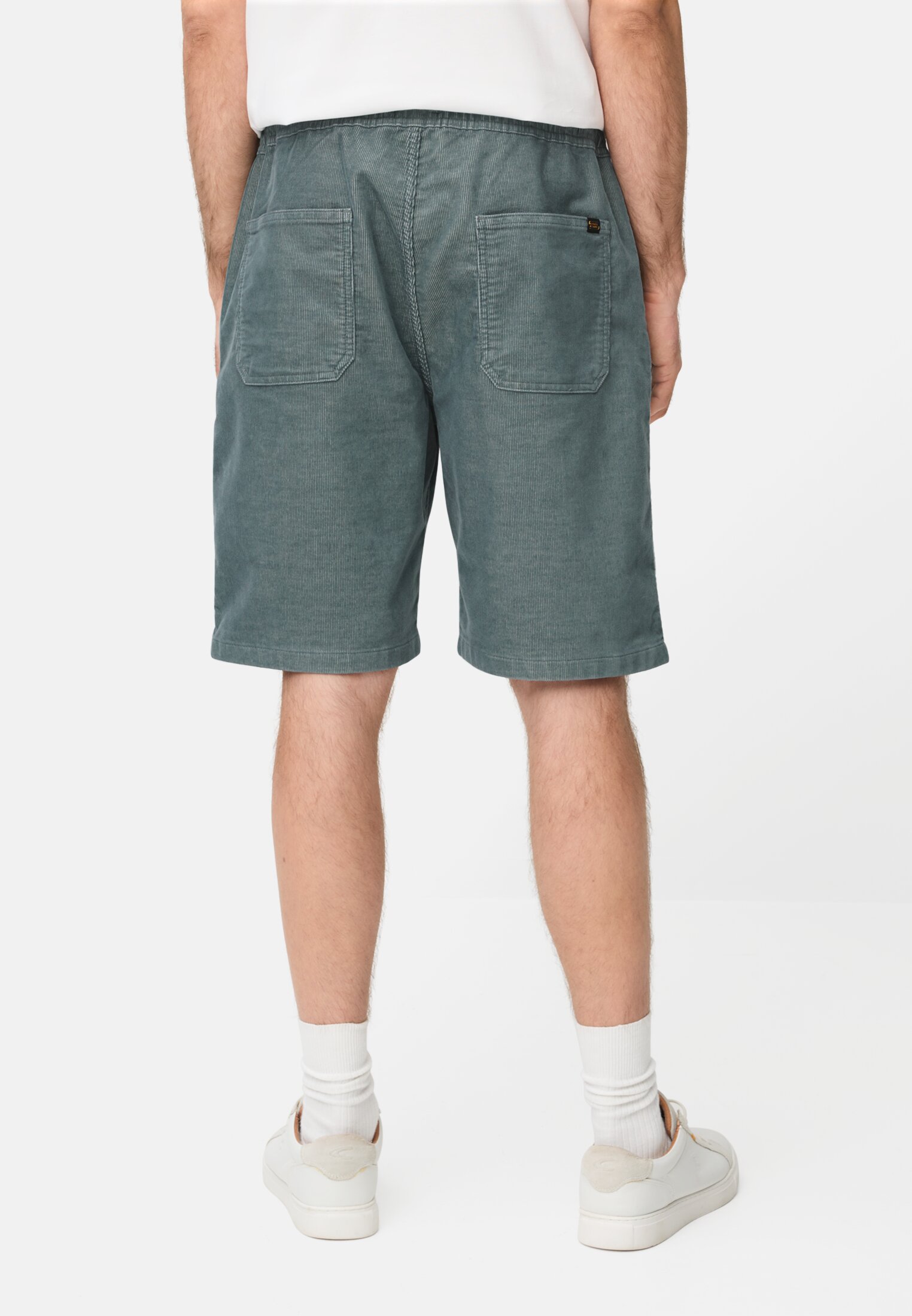Herren Bermuda Shorts mit Tunnelzug Sturmblau getragen hinten