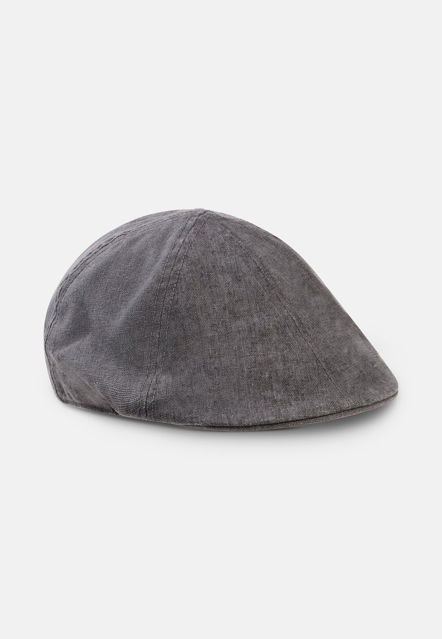 Herren Flat Cap aus Leinen-Mix Dunkelblau frontal vorn