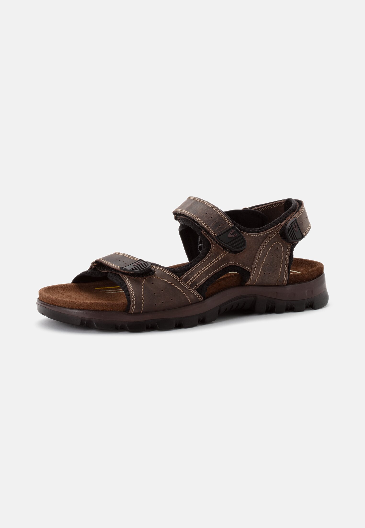 MI_56TWA01-0180-360_2G-00 Herren Sandalen aus perforiertem Leder Braun frontal hinten